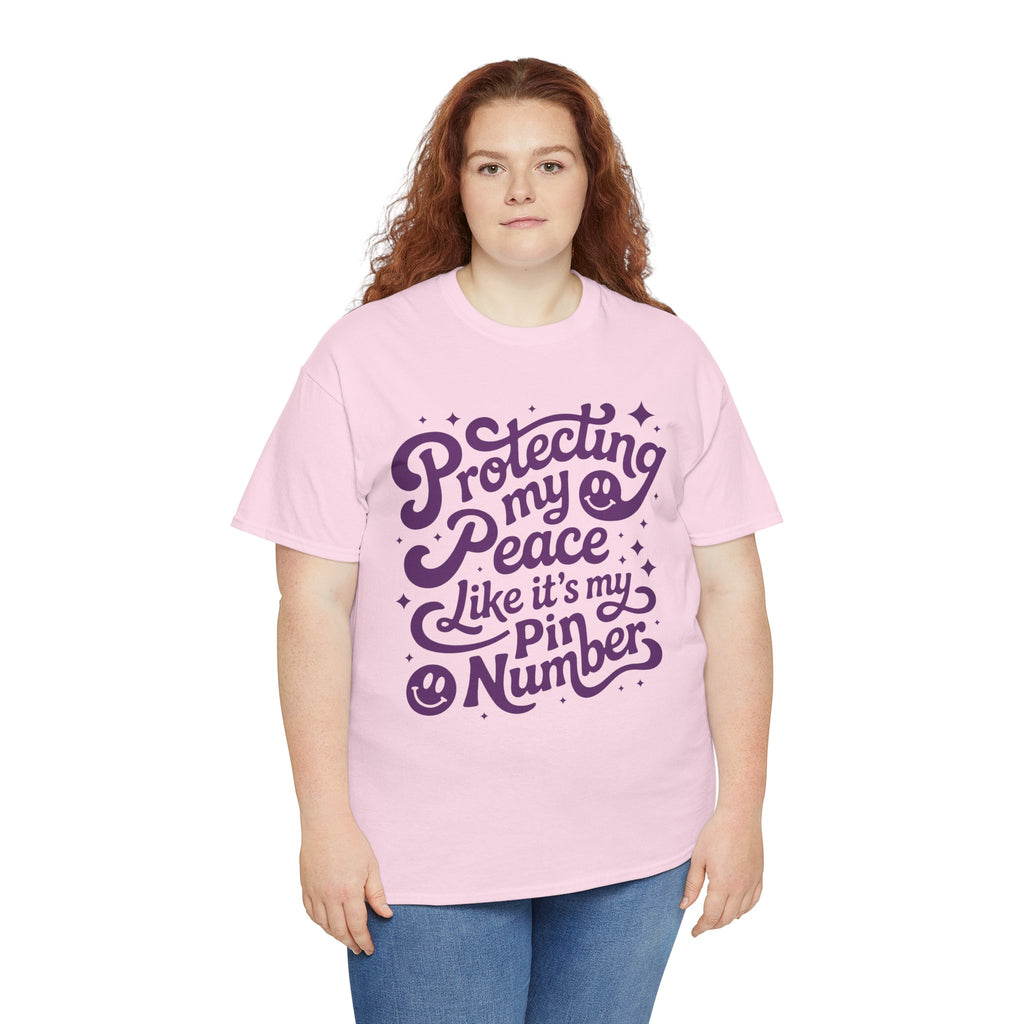 Protecting My Peace Like It’s My PIN Number Tee — Retro Motivational Graphic Unisex Cotton T-Shirt