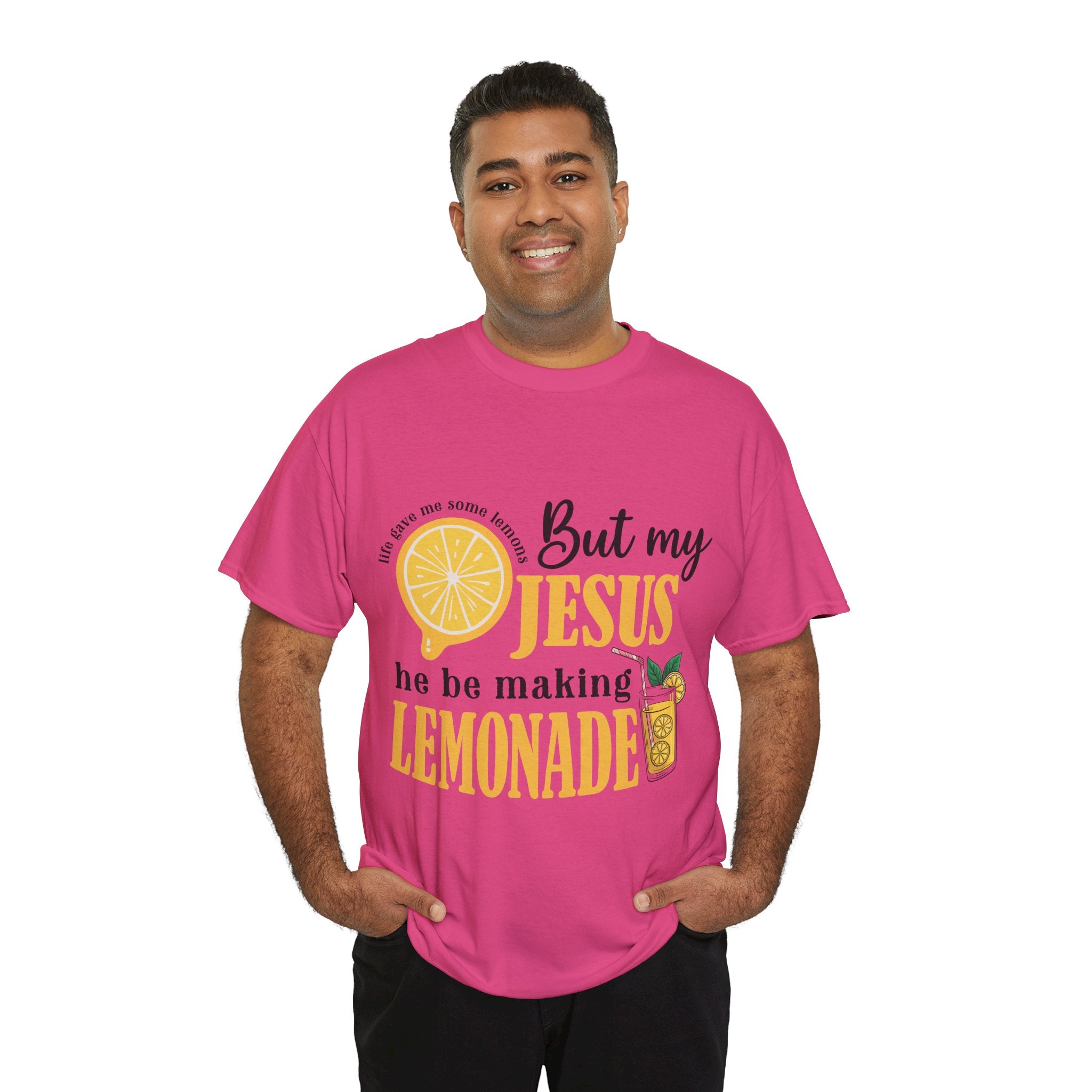 Jesus Lemonade Tee — Lemon Slice & Glass Graphic Christian Unisex Cotton T-Shirt