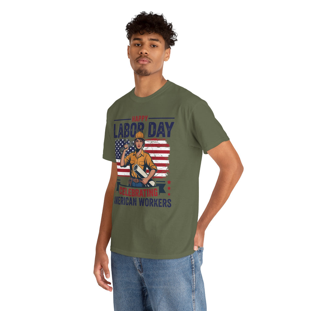 Happy US Labour Day T-Shirt - Unisex Heavy Cotton Tee