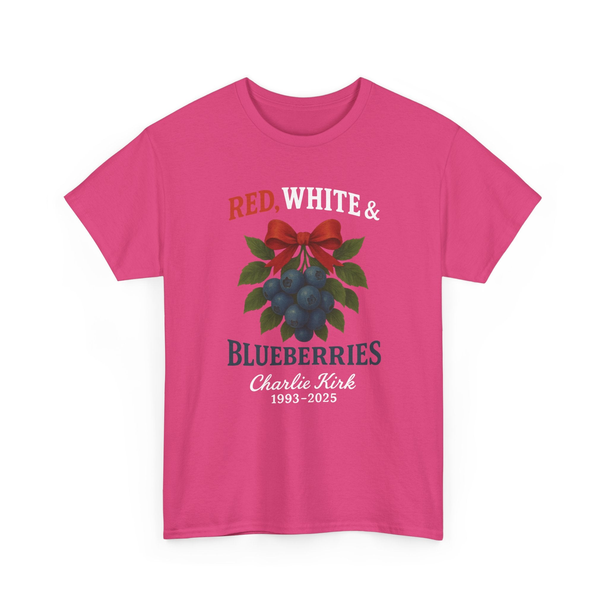 Red, White & Blueberries T-Shirt — Patriotic Blueberry Graphic Unisex Cotton Tee