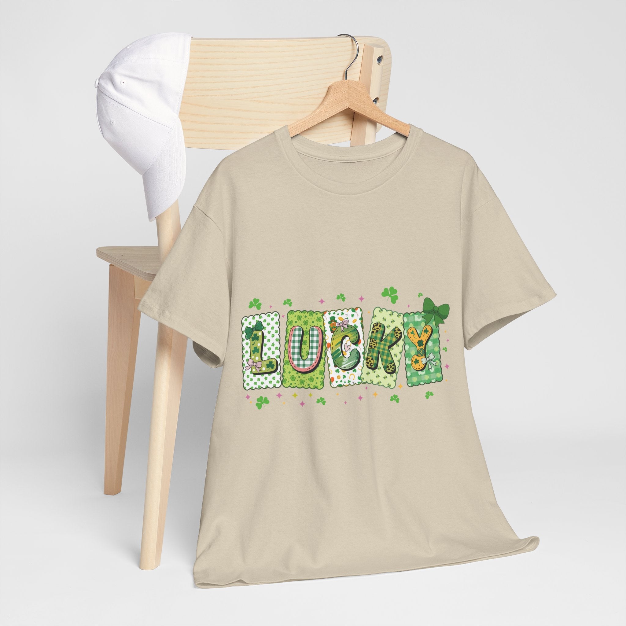 Lucky Patchwork Plaid Clover Tee — St. Patrick’s Day Unisex Cotton T-Shirt