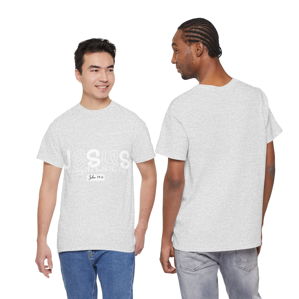 John 14:6 Christian Tee — Minimalist Script Faith T-Shirt