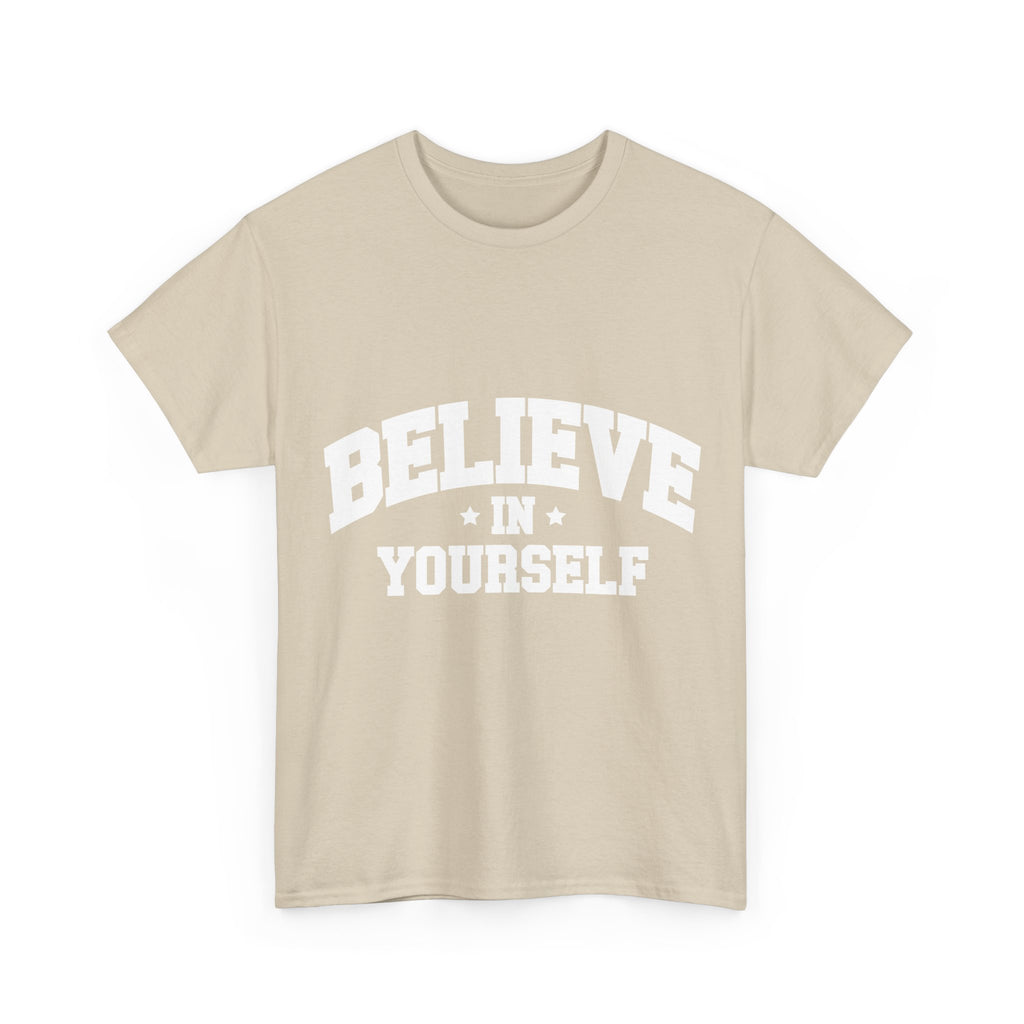 Believe in Yourself Varsity Unisex Cotton Tee