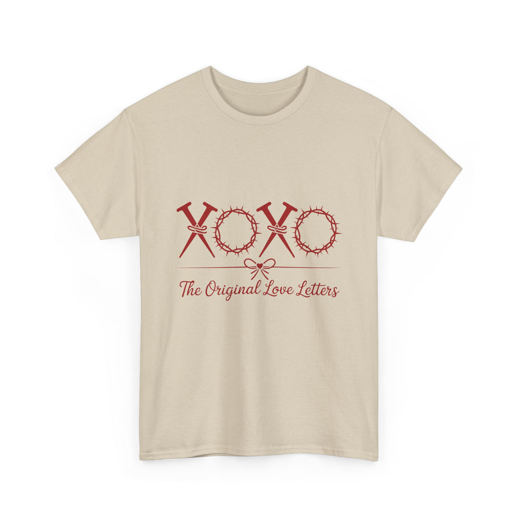Christian Valentine Tee — “XOXO” Nails & Thorn Crowns, “The Original Love Letters”... Unisex Cotton Tee