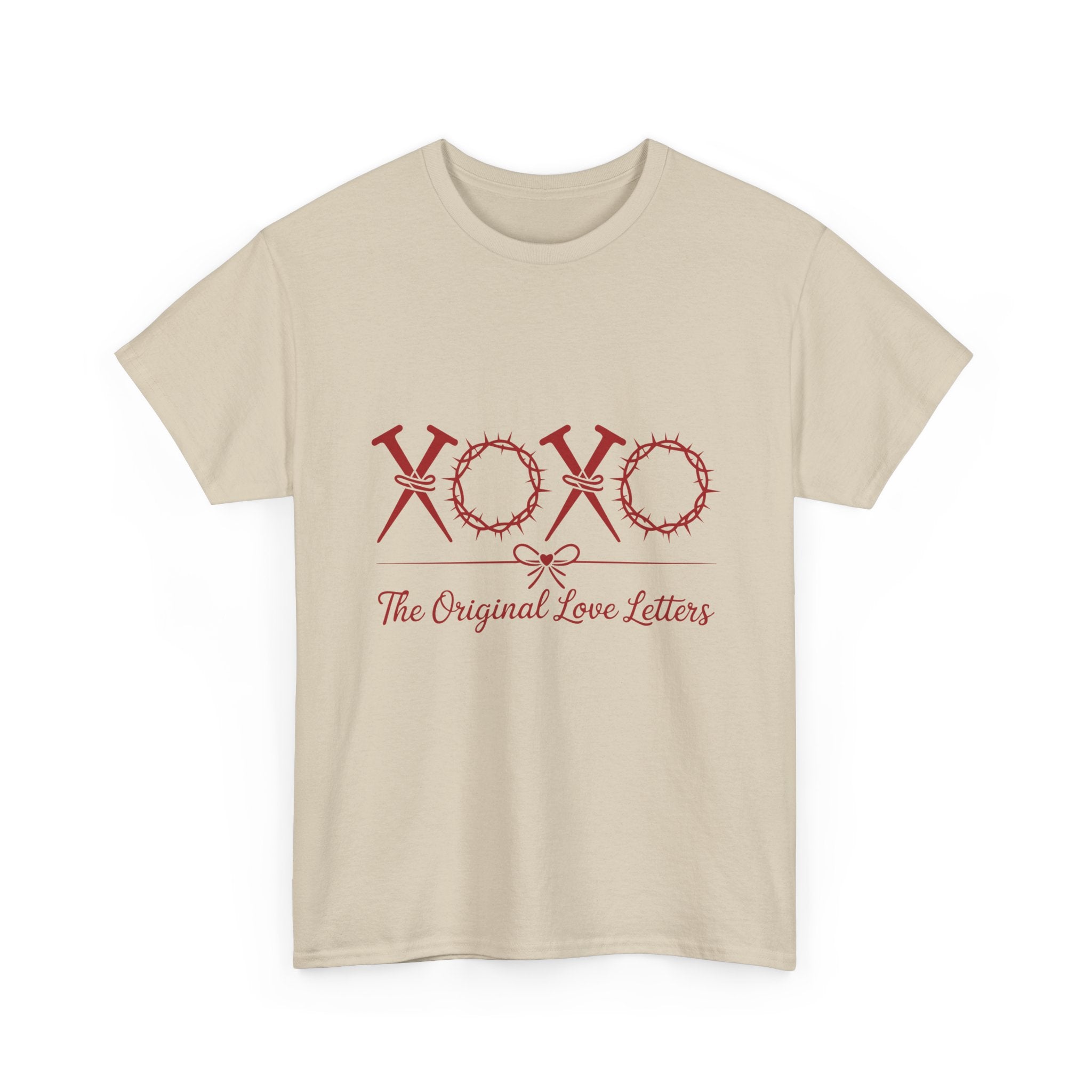 Christian Valentine Tee — “XOXO” Nails & Thorn Crowns, “The Original Love Letters”... Unisex Cotton Tee