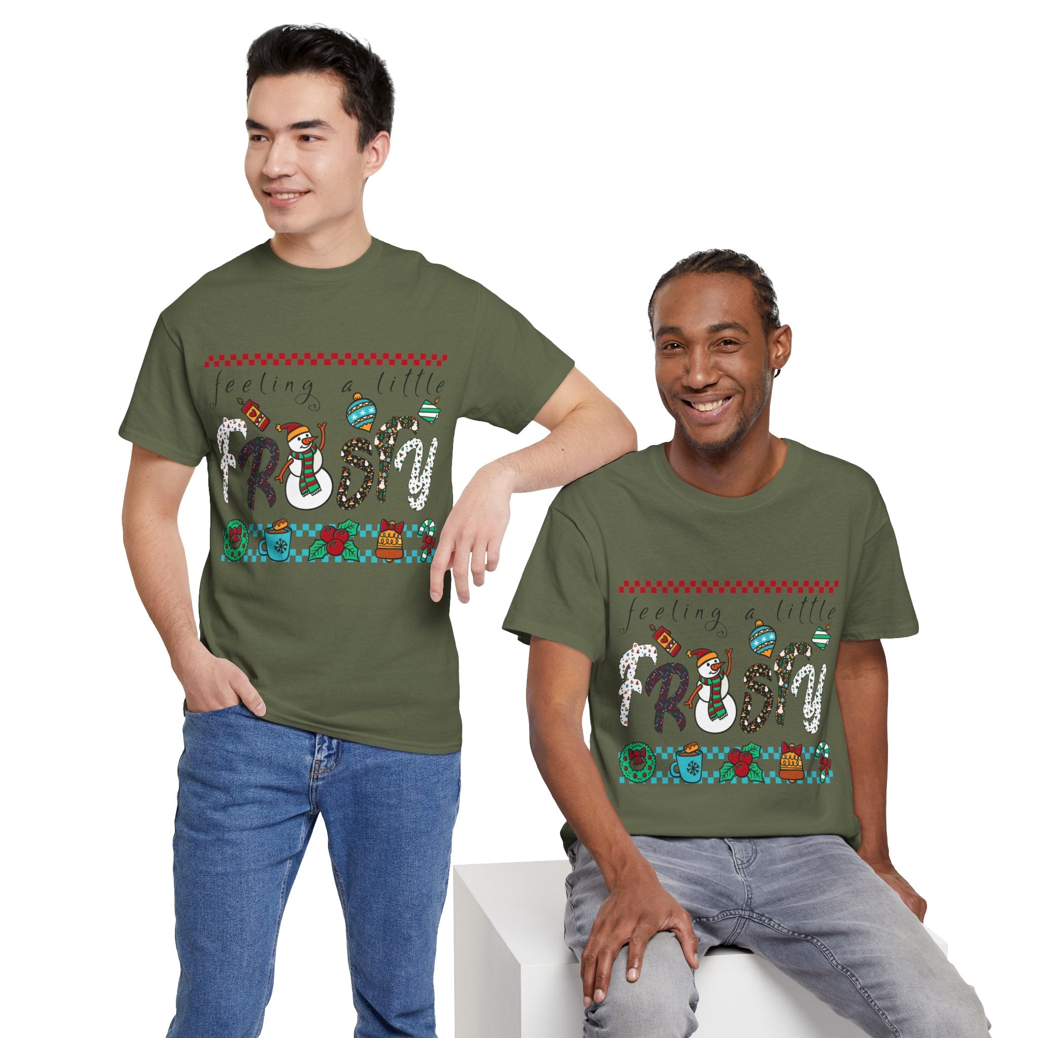 Christmas Frosty Unisex Cotton Tee