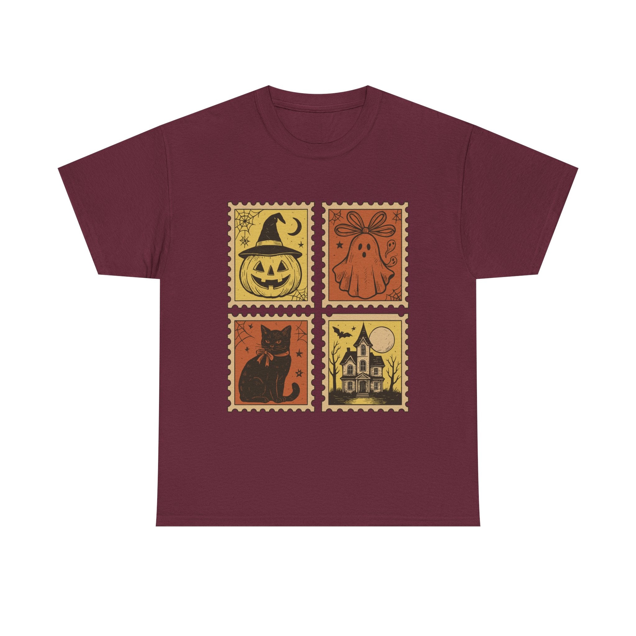 Halloween Stamp Design Unisex Heavy Cotton Tee