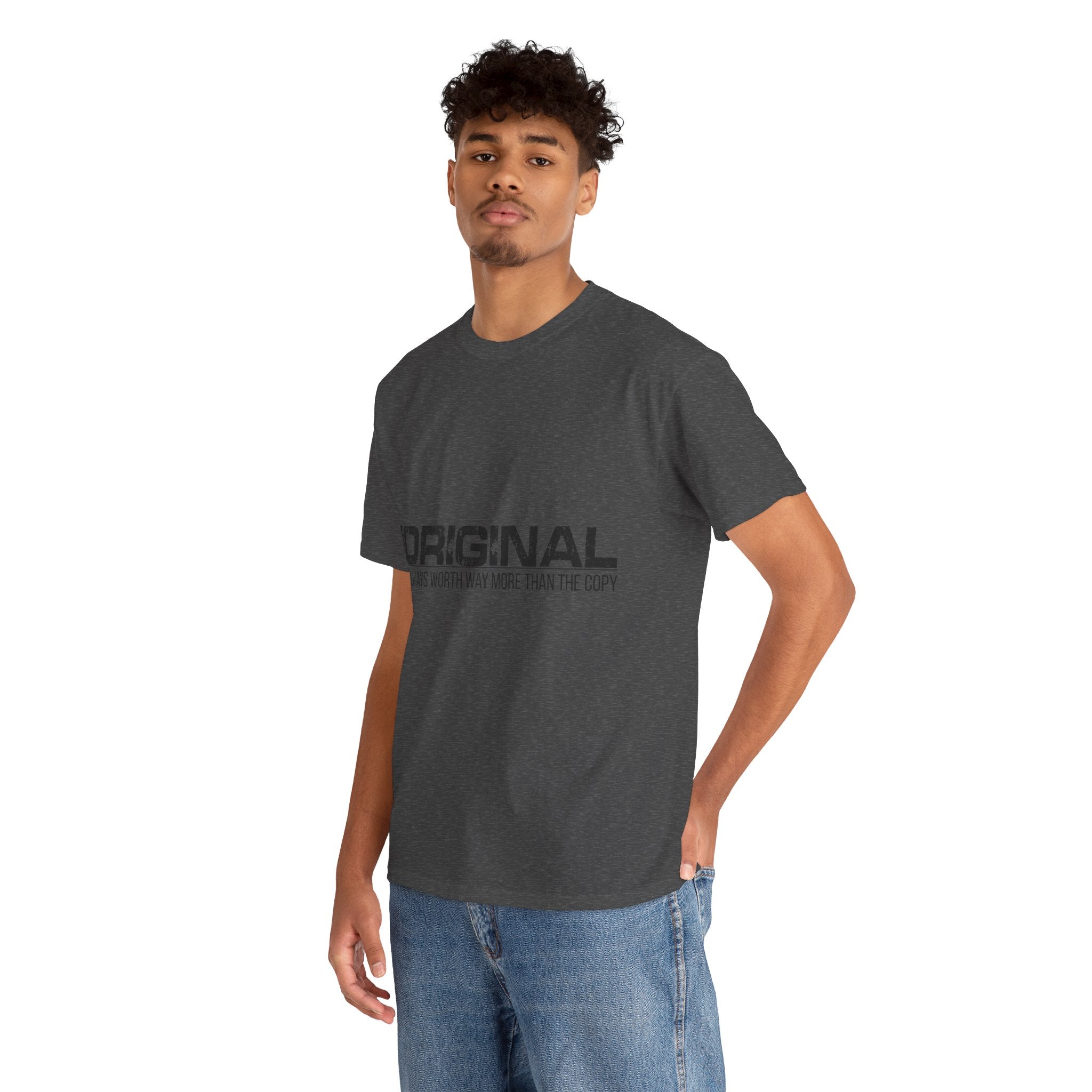 STAY SILENT Minimalist Tee — Vertical Text Black Unisex Cotton Tee