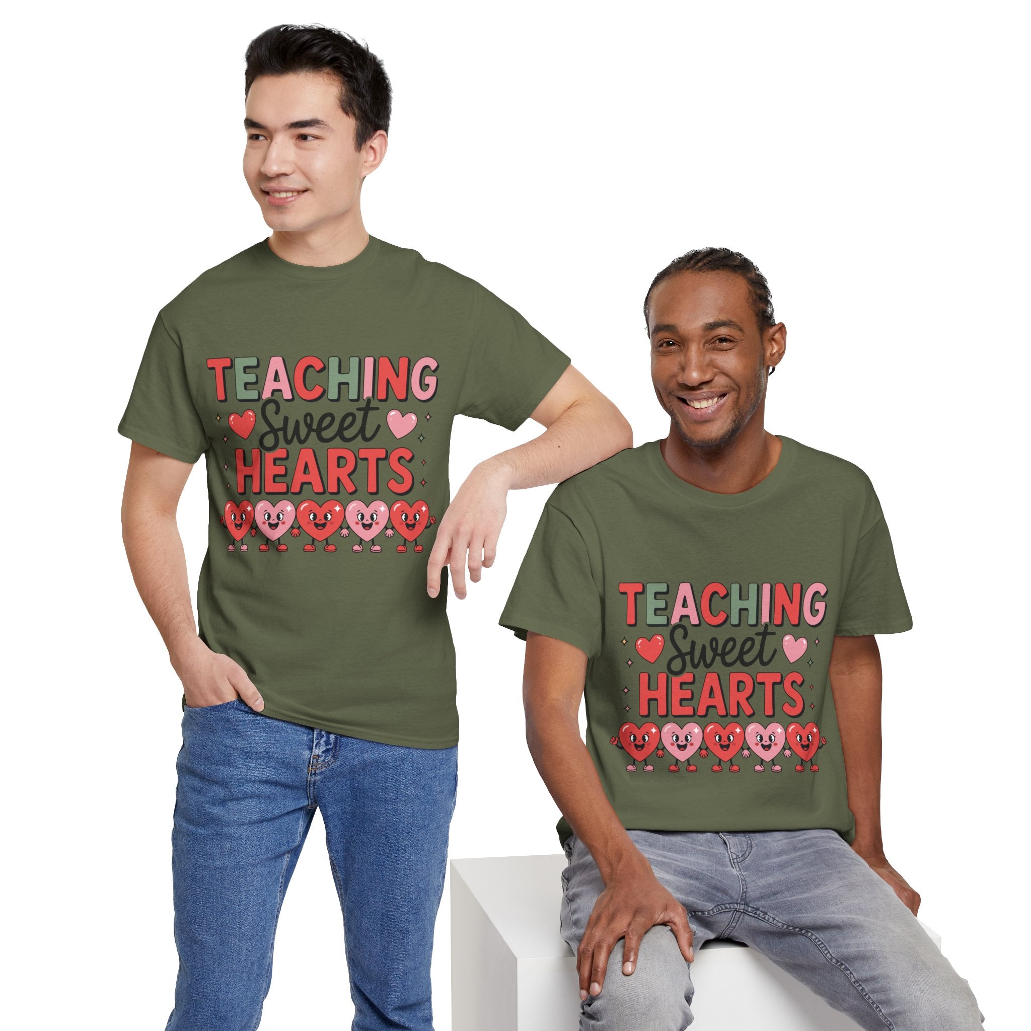 Teaching Sweet Hearts Valentine Teacher Unisex Cotton T-Shirt
