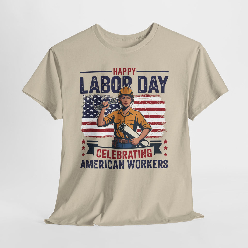 Happy US Labour Day T-Shirt - Unisex Heavy Cotton Tee