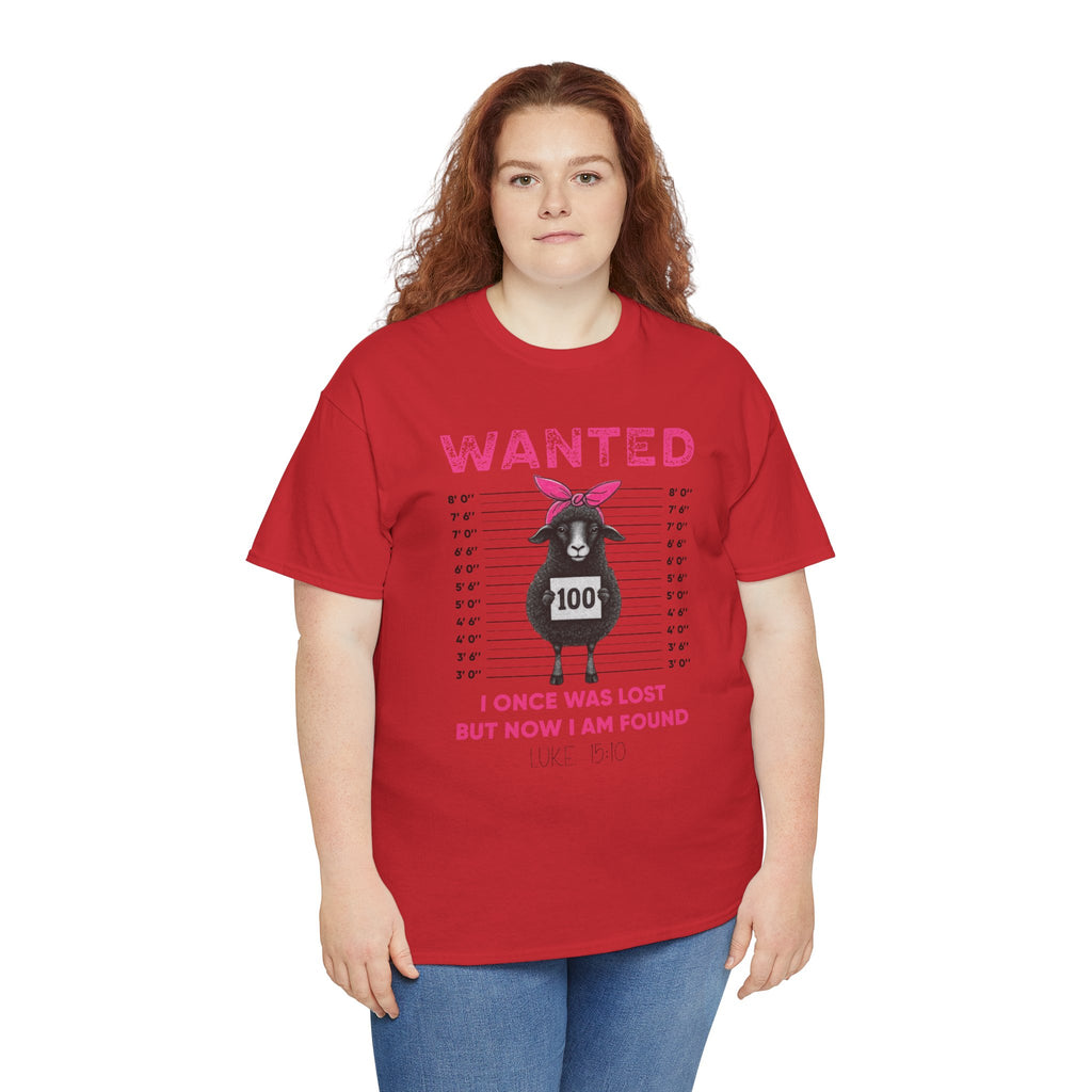 WANTED Black Sheep 'I Once Was Lost But Now I Am Found' Unisex Cotton T-Shirt