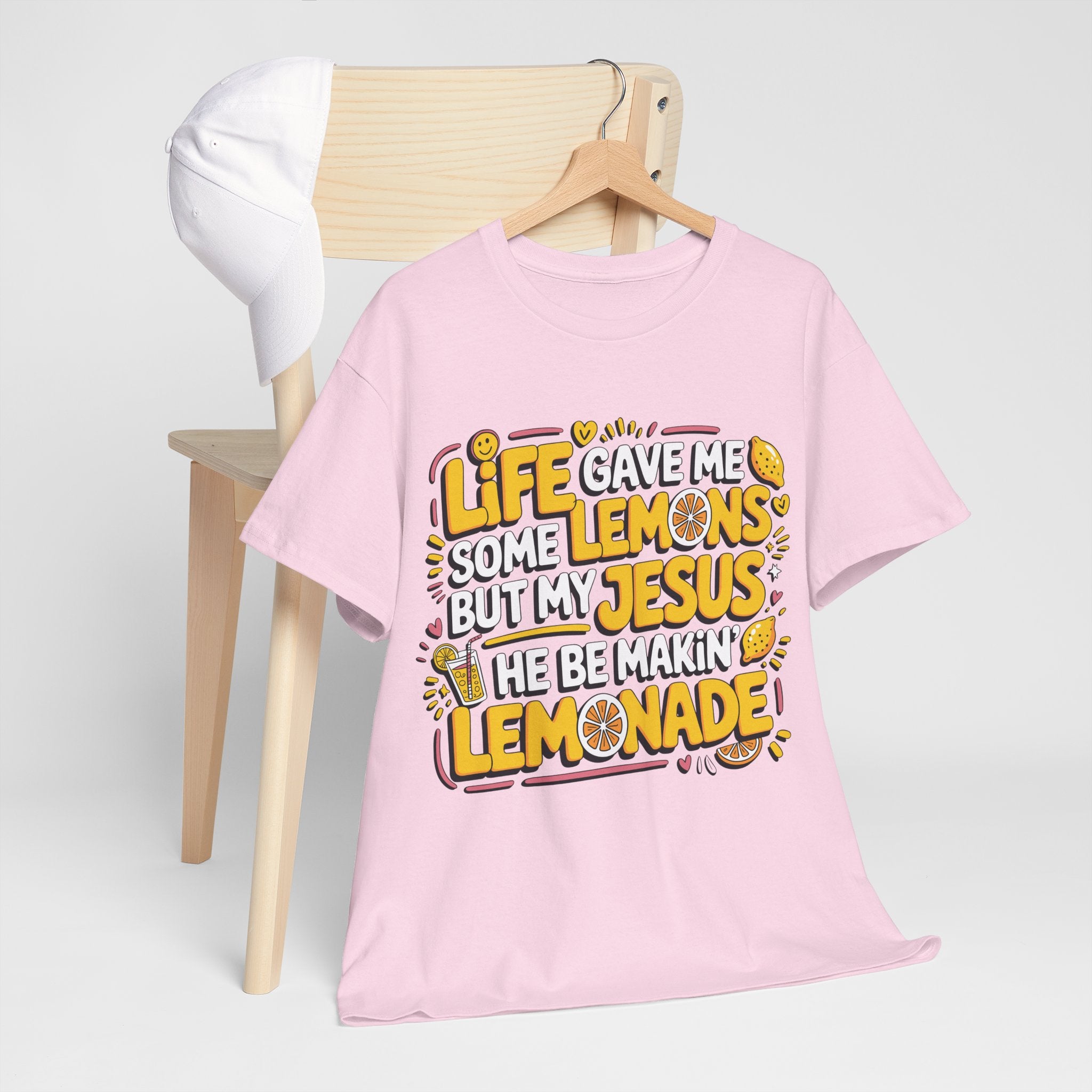 Christian Lemonade T-Shirt — “Life gave me some lemons but my Jesus he be makin’ lemonade”Unisex Cotton Tee