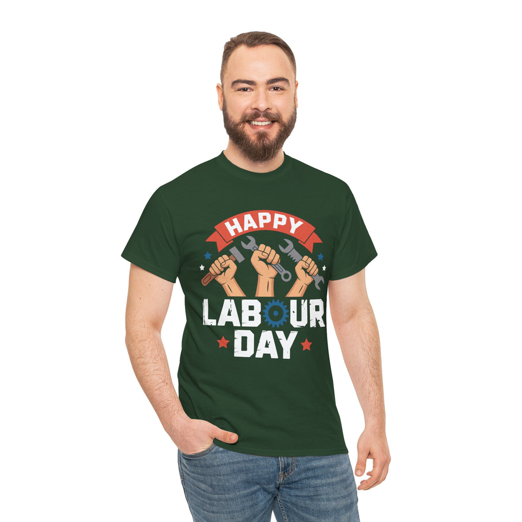 Happy US Labour Day Unisex Heavy Cotton T-Shirt