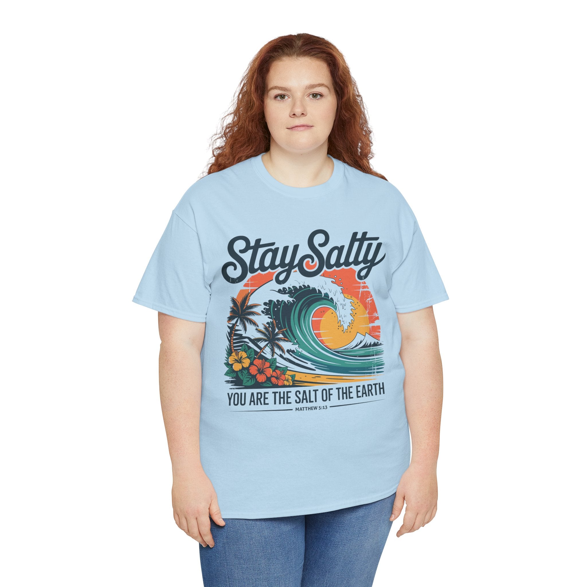 Stay Salty Beach Tee — "You are the salt of the earth (Matthew 5:13)"Unisex Cotton Tee