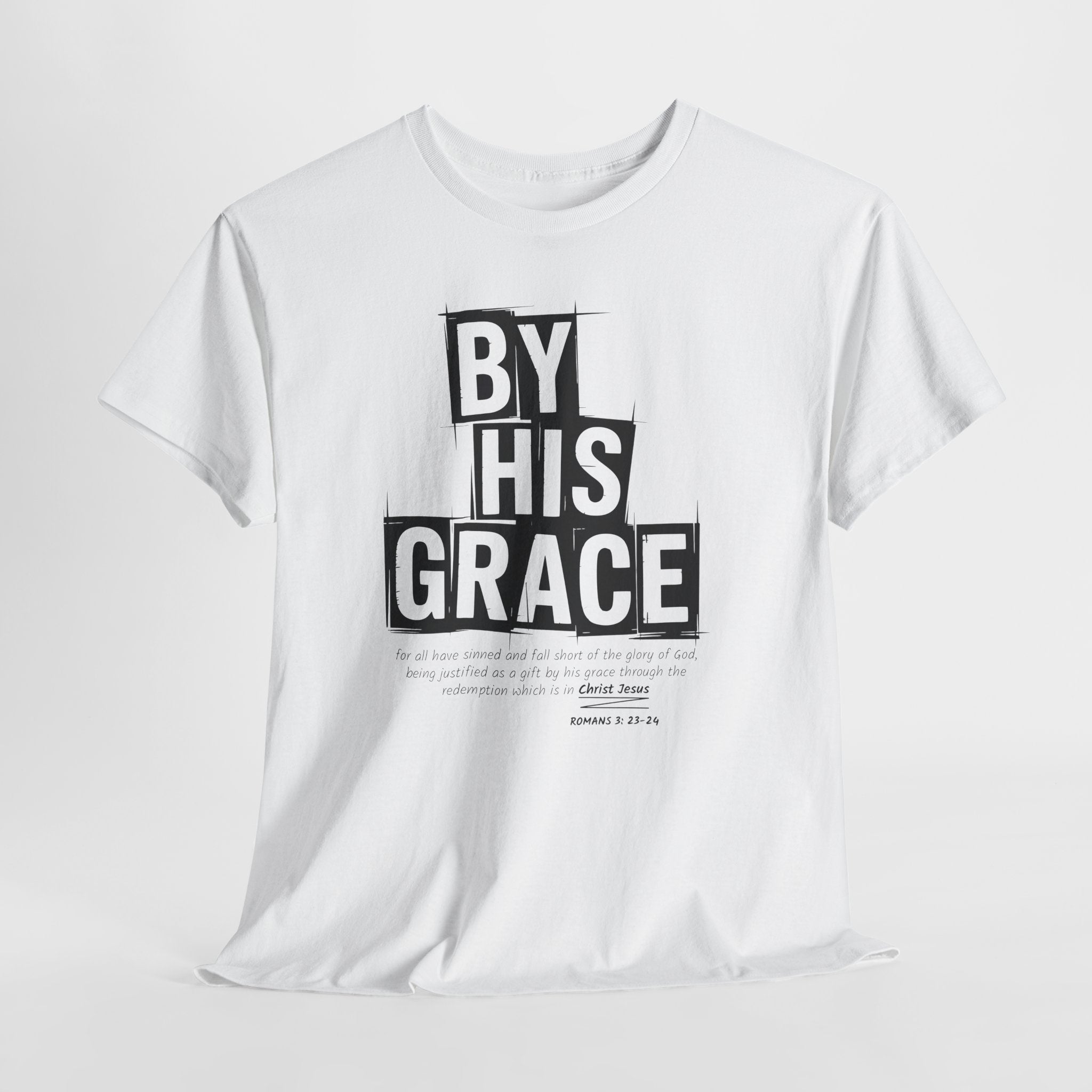 By His Grace tee — Minimalist Faith Christian Unisex Cotton T-Shirt