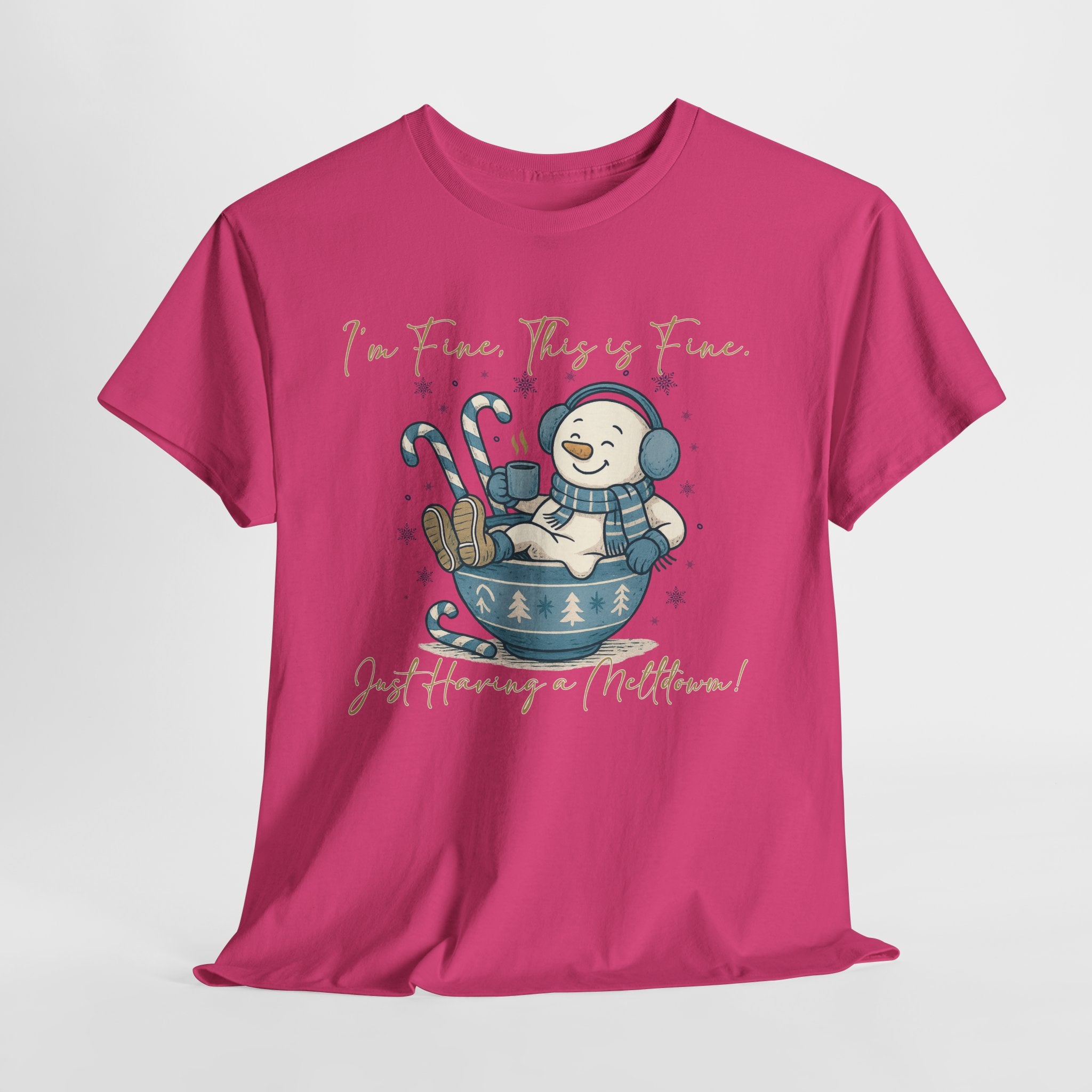 Snowman Hot Cocoa Unisex Cotton Tee