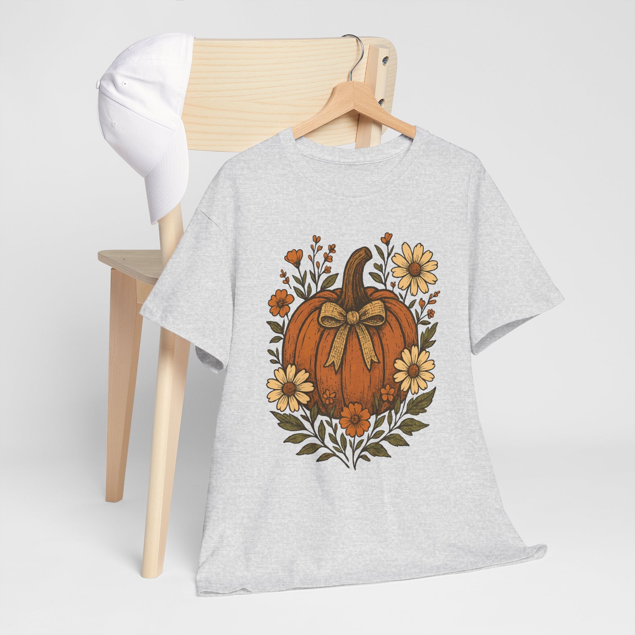 Pumpkin Daisy Unisex Cotton Tee