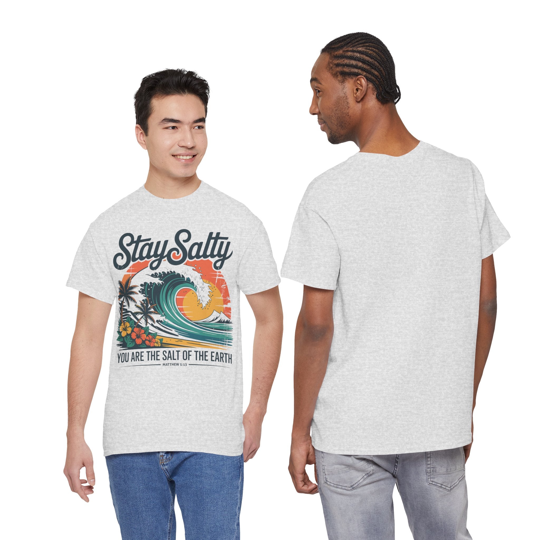 Stay Salty Beach Tee — "You are the salt of the earth (Matthew 5:13)"Unisex Cotton Tee