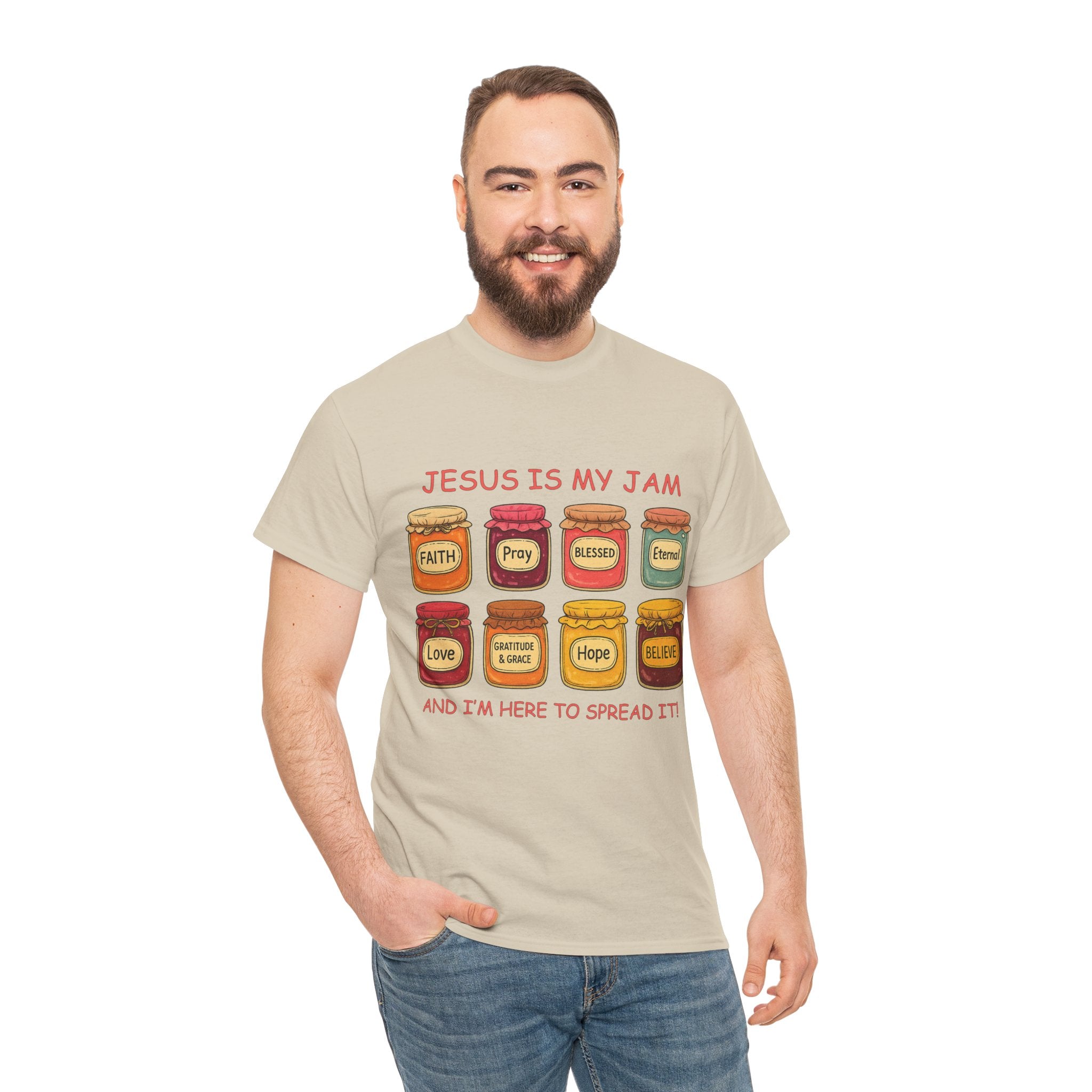 Jesus Is My Jam T-Shirt — Christian Faith Jam Jar Unisex Cotton Tee