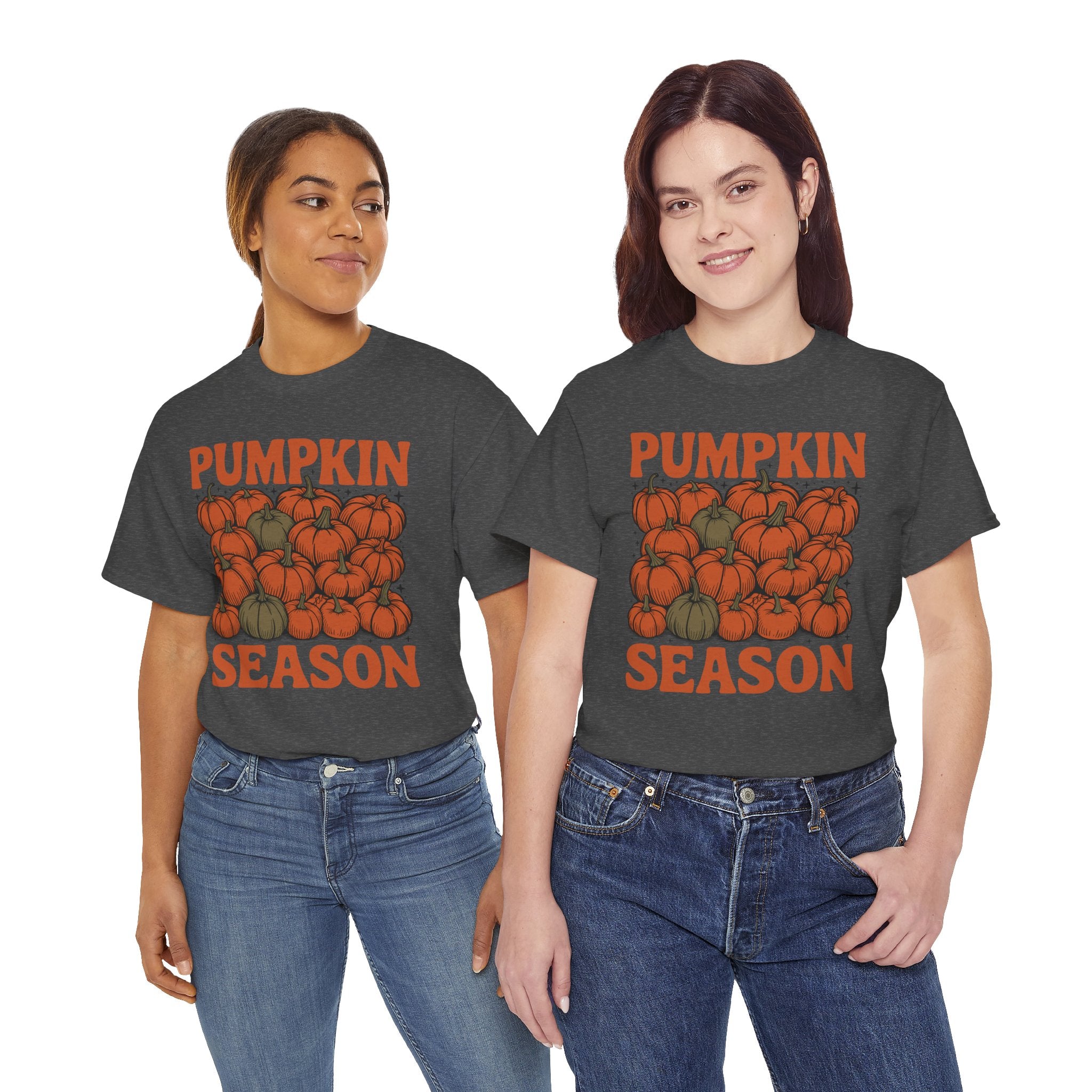 Pumpkin Season Tee — Fall Pumpkin Pile Unisex Cotton Tee