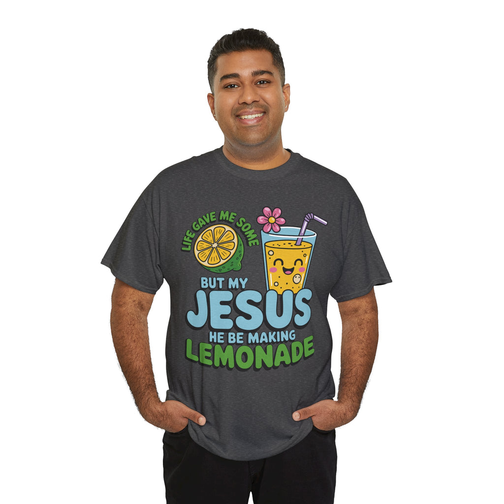 Christian Lemonade T‑Shirt — "Life Gave Me Some Lemons, My Jesus Makes Lemonade"Unisex Cotton Tee