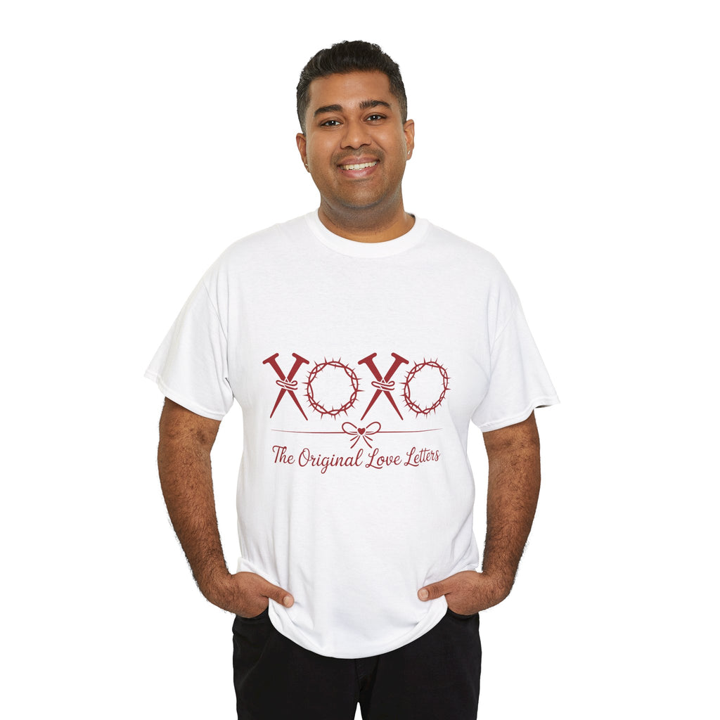 Christian Valentine Tee — “XOXO” Nails & Thorn Crowns, “The Original Love Letters”... Unisex Cotton Tee