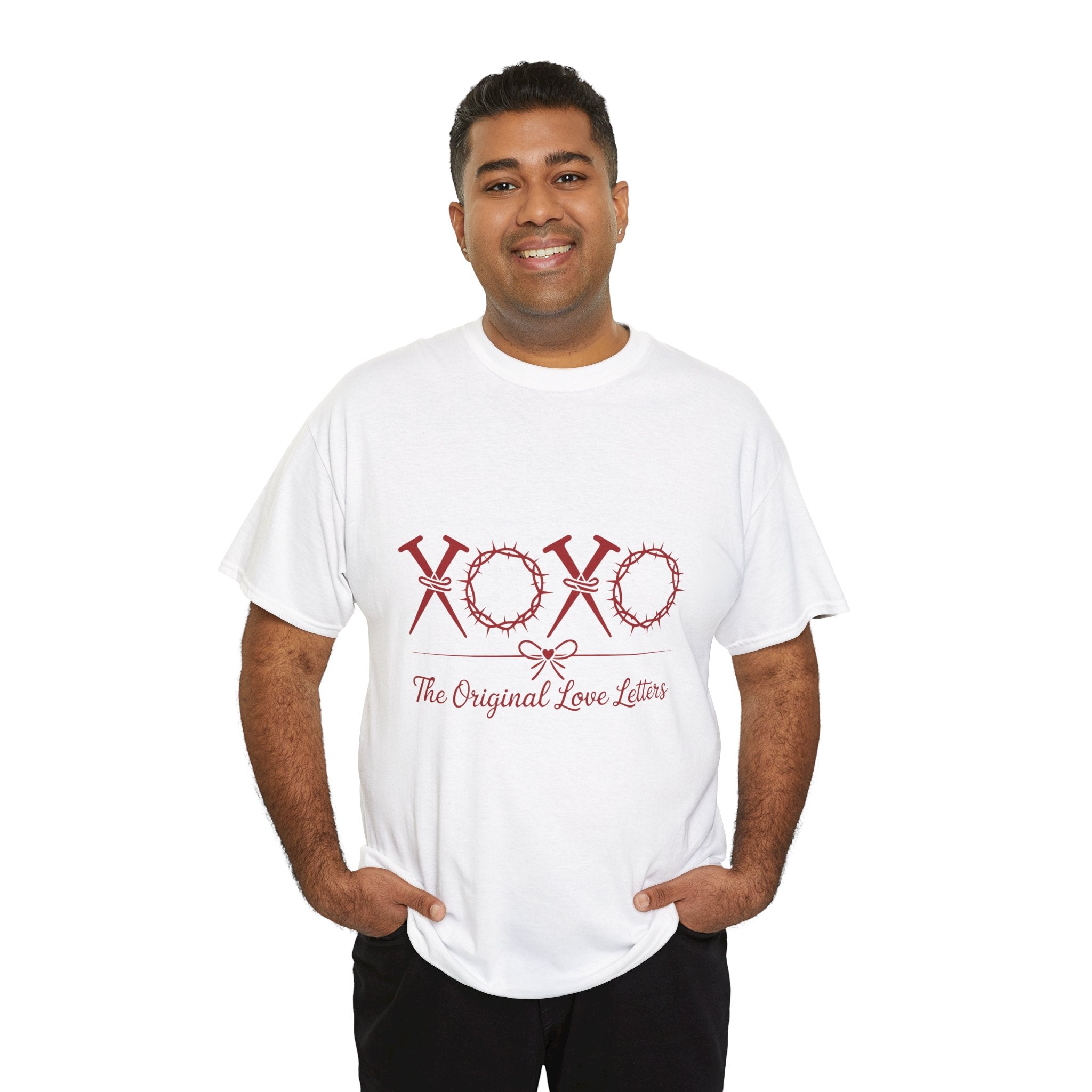 Christian Valentine Tee — “XOXO” Nails & Thorn Crowns, “The Original Love Letters”... Unisex Cotton Tee