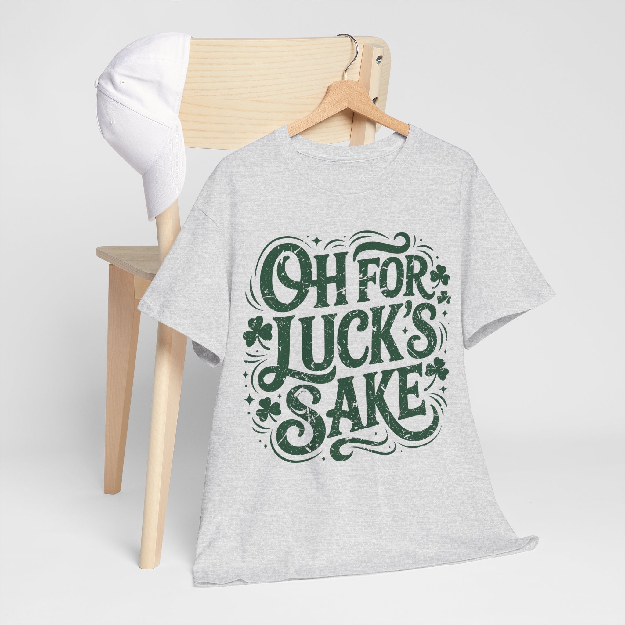 Oh for Luck's Sake Shamrock Unisex Cotton Tee