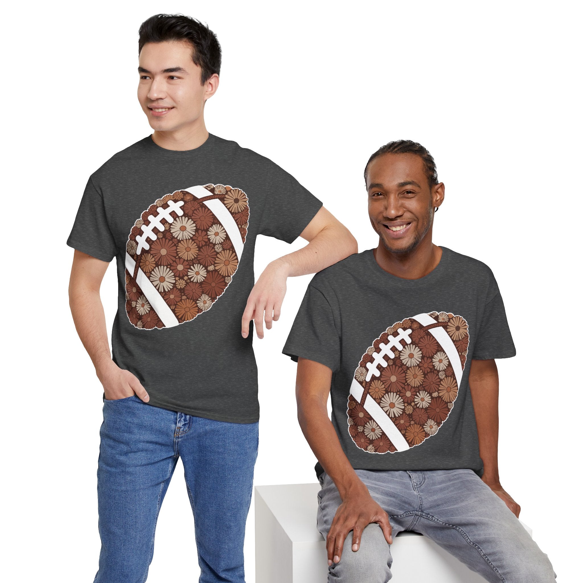 Game Day Touch Down Football Tee — Helmets, Flags & Cheer Icons Unisex Cotton Tee