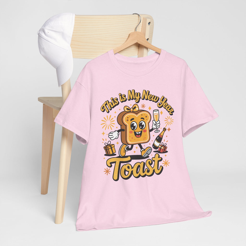 New Year Toast T-Shirt — "This Is My New Year Toast" Champagne & Fireworks Unisex Cotton Tee