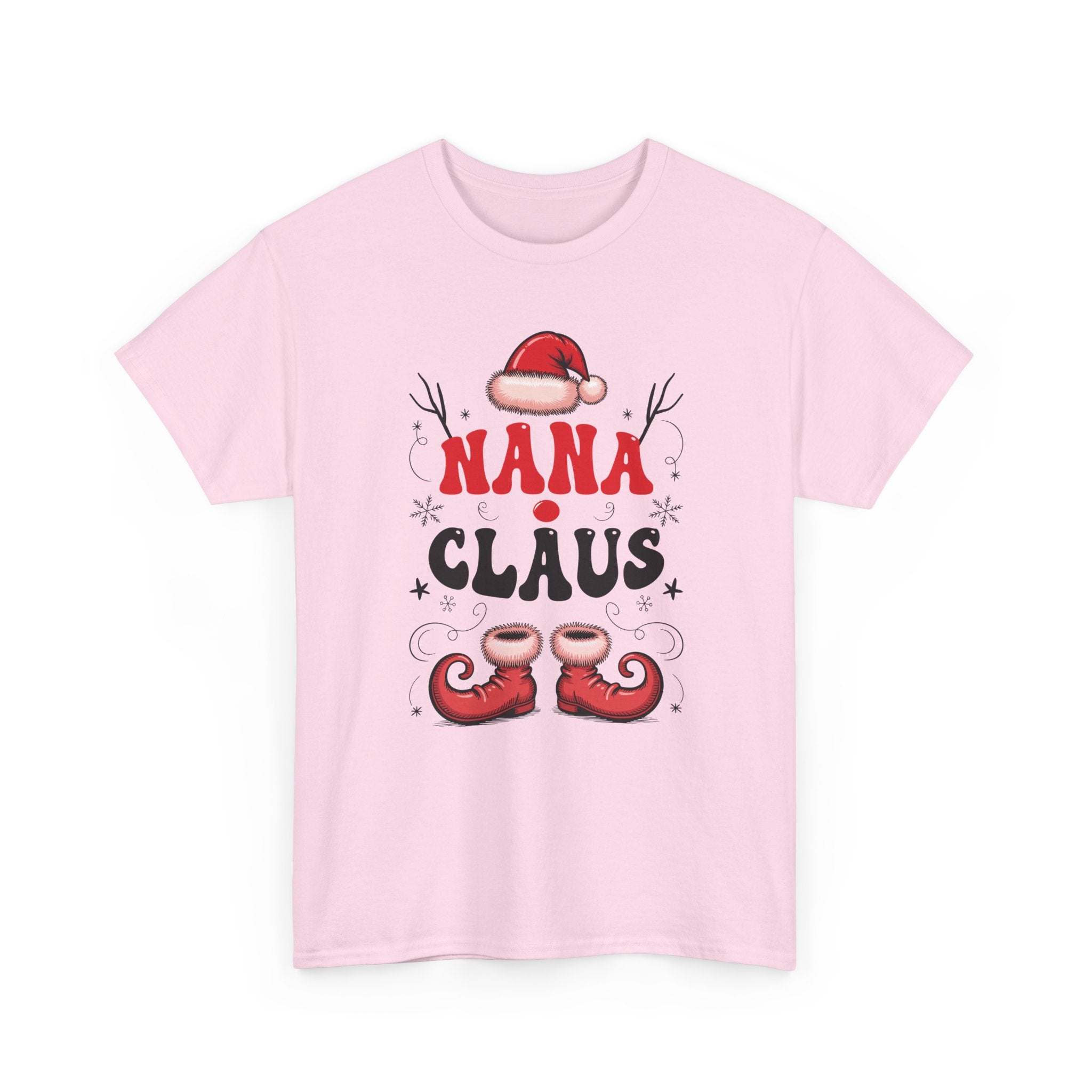 Nana Christmas T-Shirt — Santa Hat & Elf Boots Holiday Unisex Cotton Tee