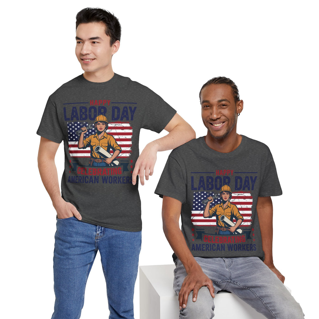 Happy US Labour Day T-Shirt - Unisex Heavy Cotton Tee