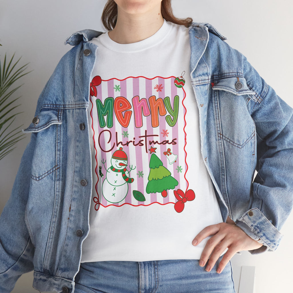 Christmas Snowman Unisex Cotton Tee