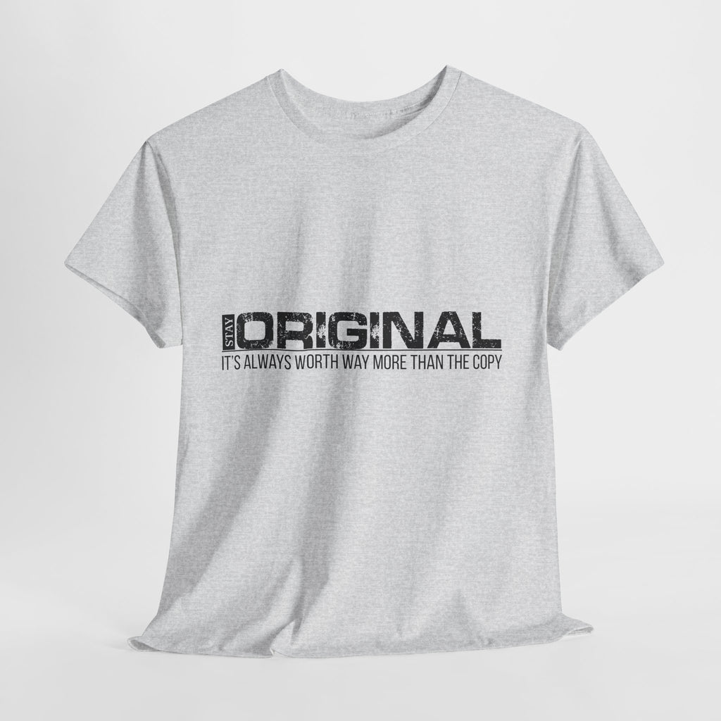 STAY SILENT Minimalist Tee — Vertical Text Black Unisex Cotton Tee