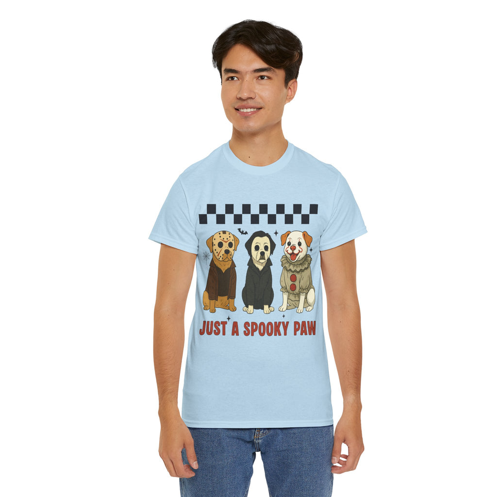 Halloween "Just A Spooky Paw" Unisex Cotton Tee