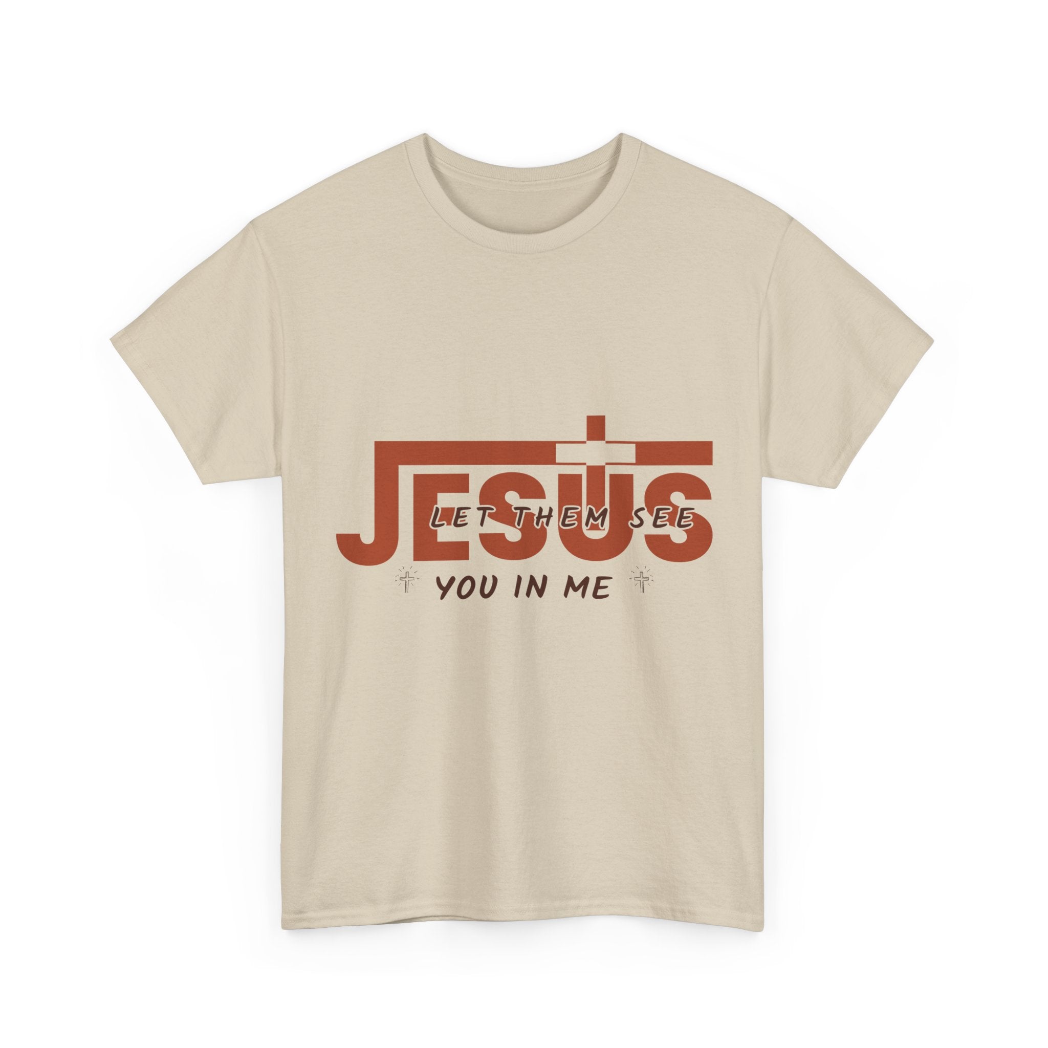 Jesus, Let Them See You in Me T-Shirt — Minimalist Christian Cross Unisex Cotton Tee