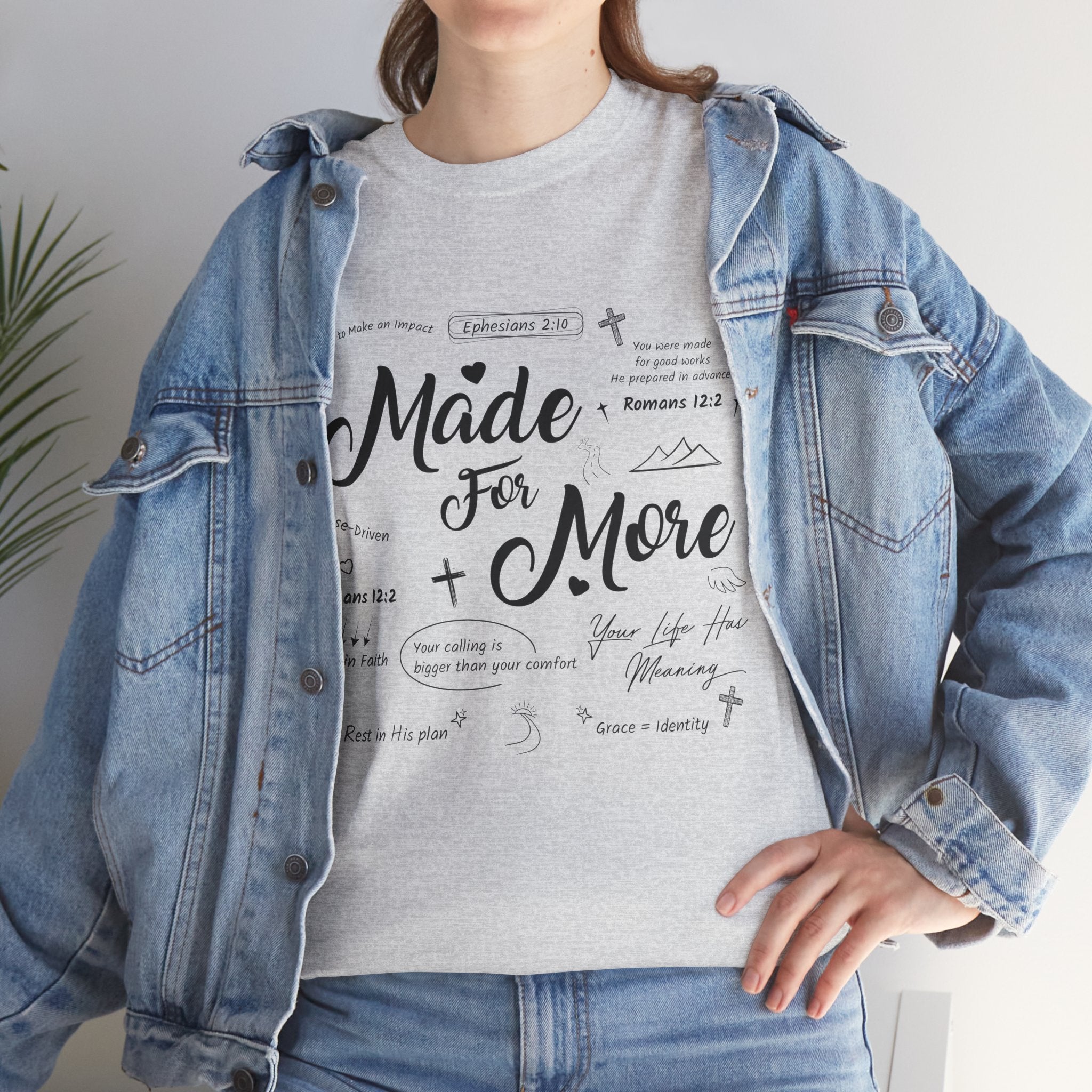 Made For More Faith T-Shirt — Inspirational Bible Verse Unisex Cotton Tee