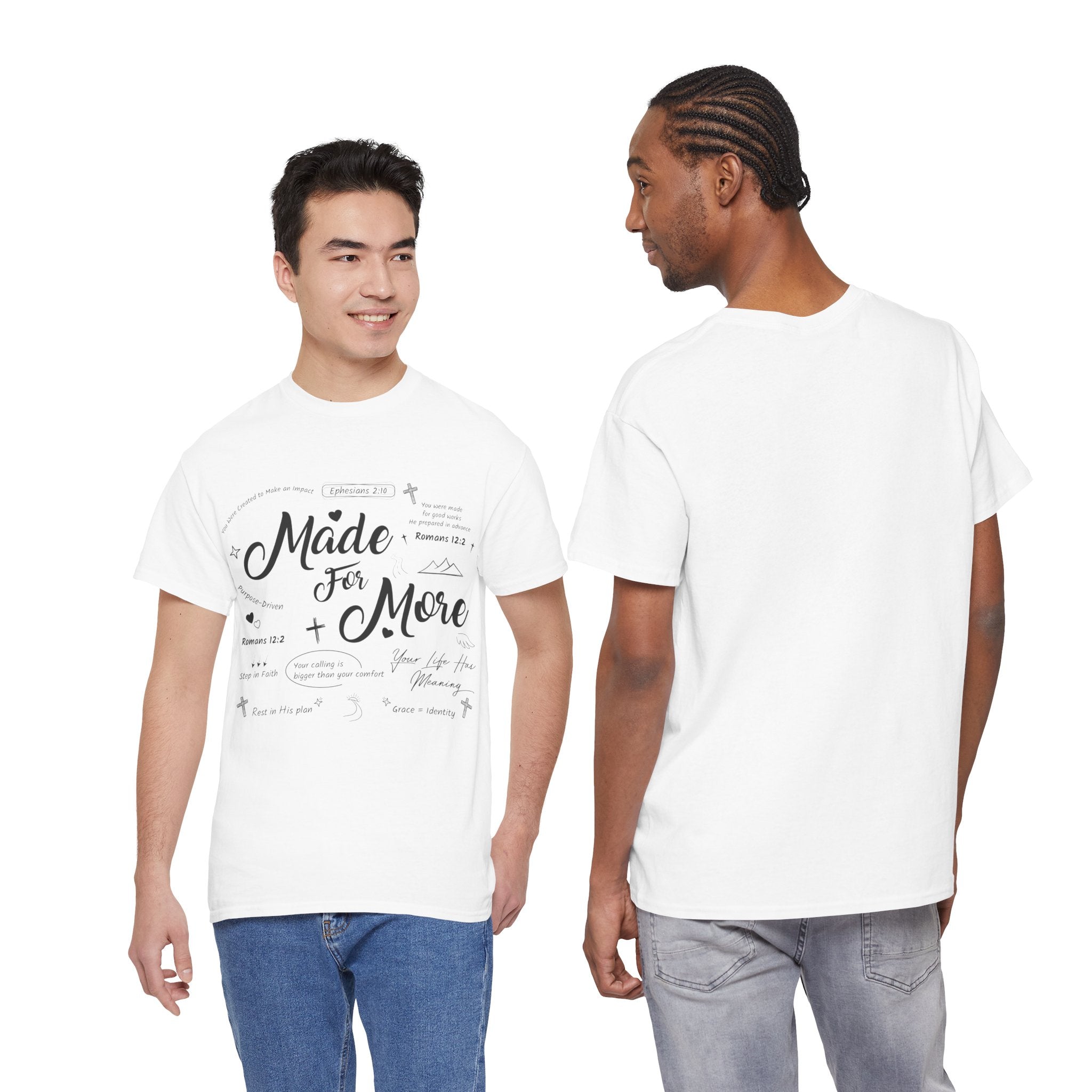 Made For More Faith T-Shirt — Inspirational Bible Verse Unisex Cotton Tee