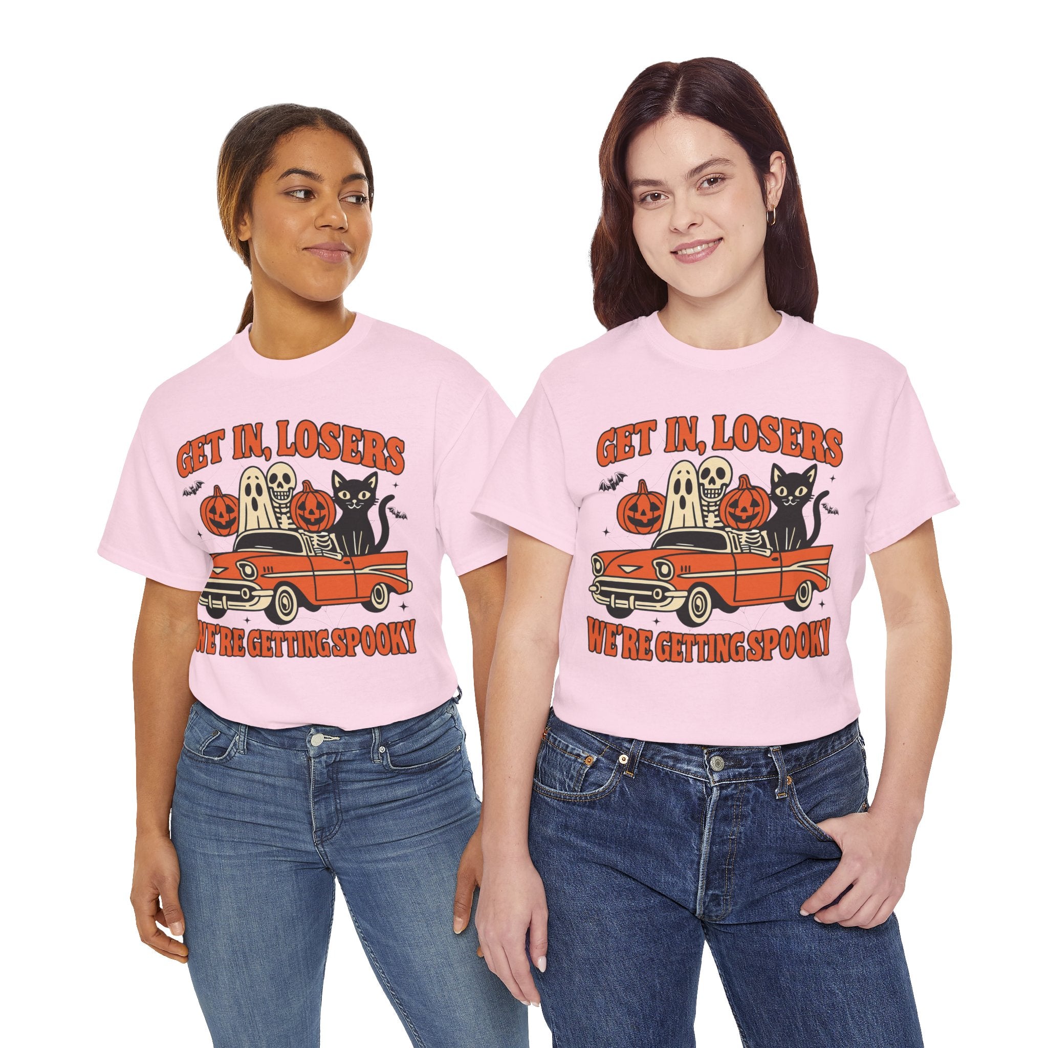 Halloween Skeleton Pumpkin Black Cat Unisex Cotton Tee