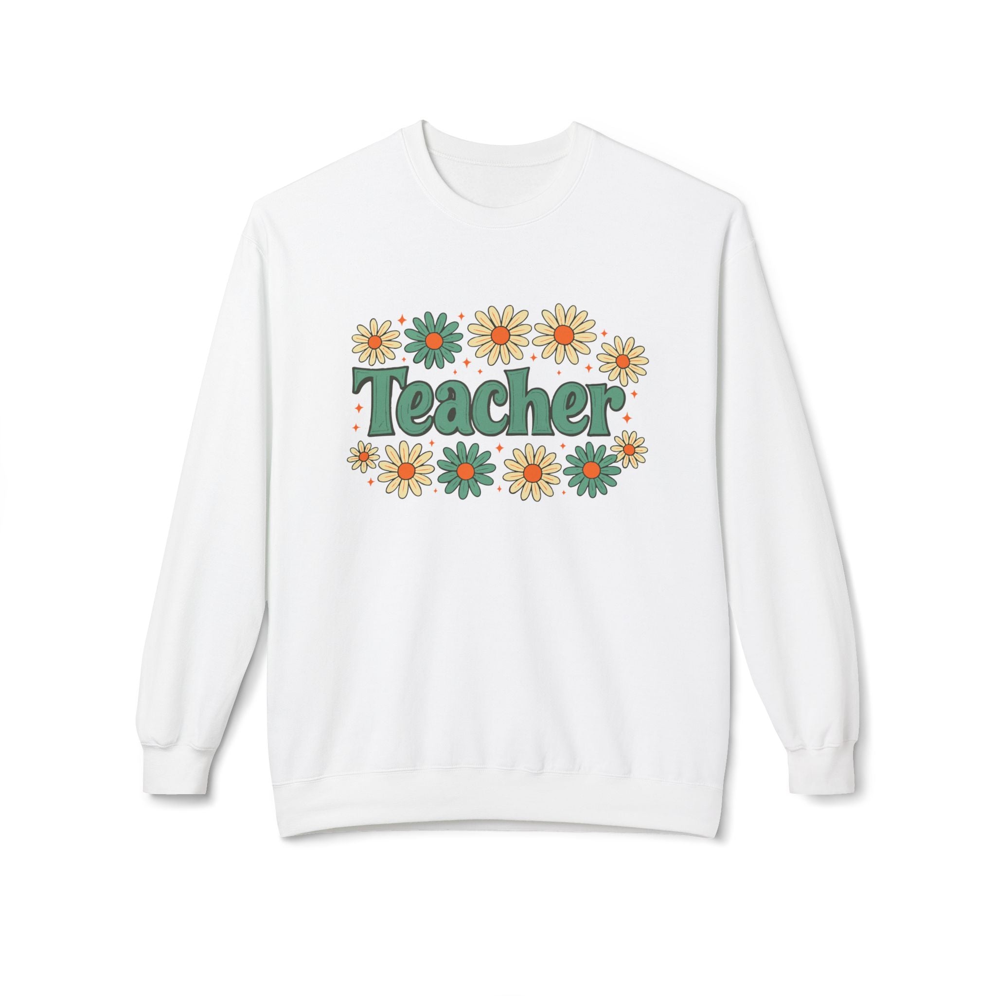 Teacher Floral Crewneck Sweatshirt