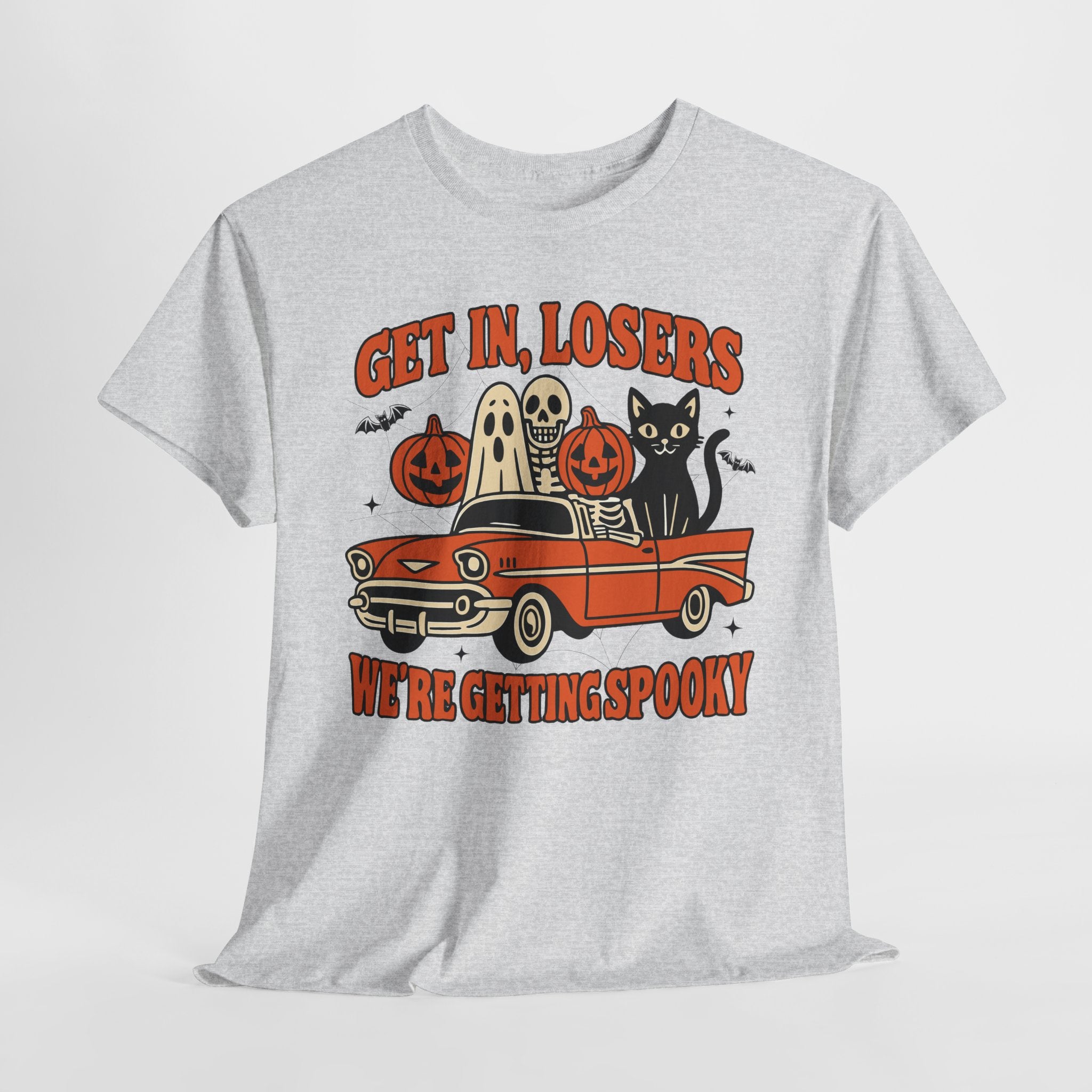 Halloween Skeleton Pumpkin Black Cat Unisex Cotton Tee