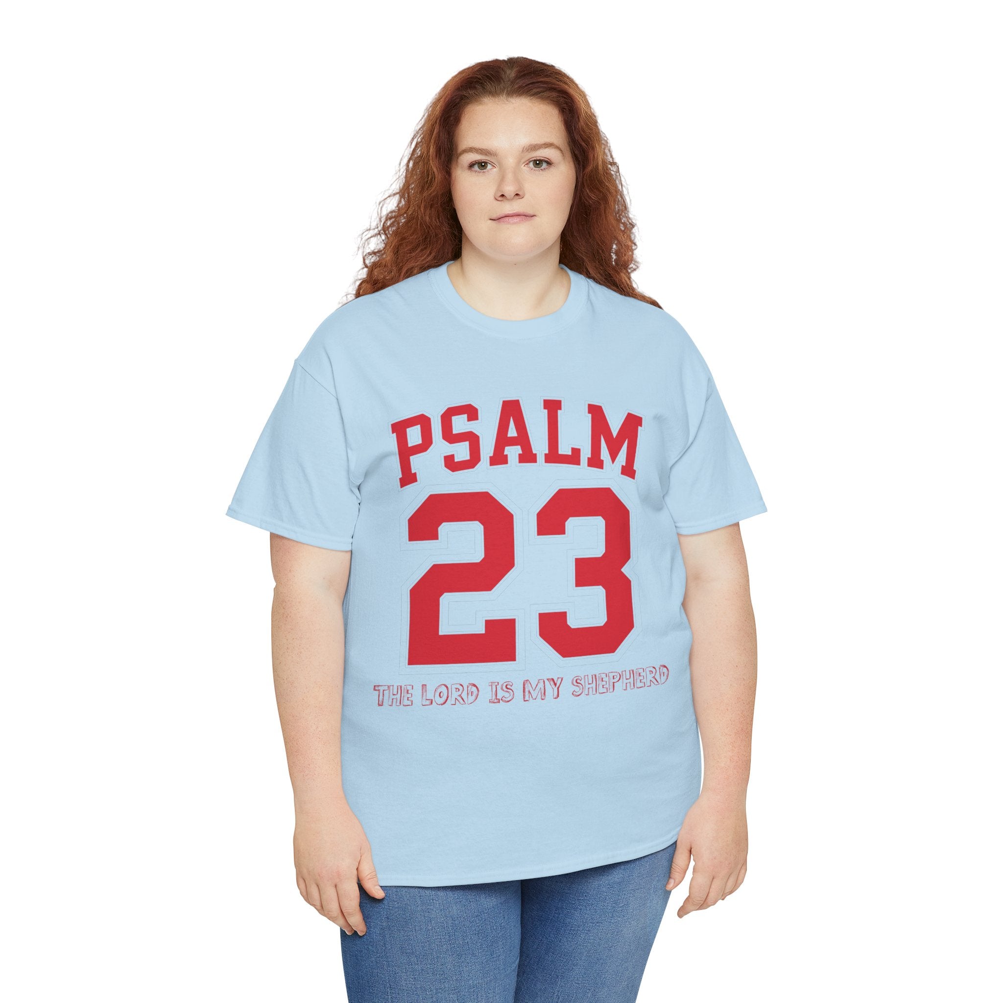 Psalm 23 Varsity T-Shirt — “The Lord Is My Shepherd” Unisex Cotton Tee