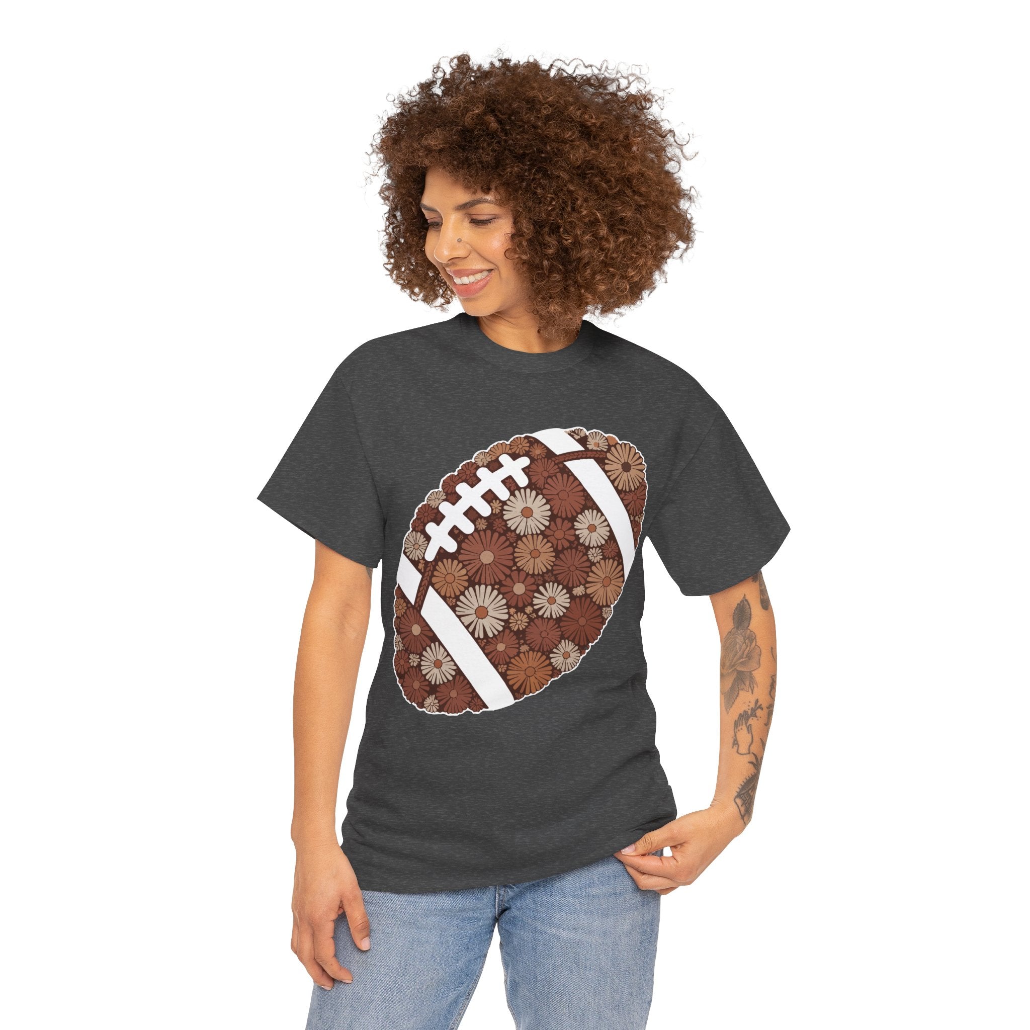 Game Day Touch Down Football Tee — Helmets, Flags & Cheer Icons Unisex Cotton Tee