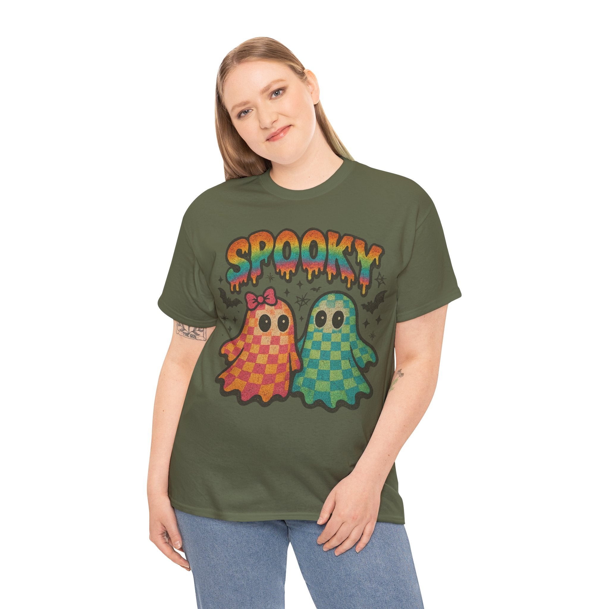 Spooky Pastel Ghosts Unisex Cotton Tee