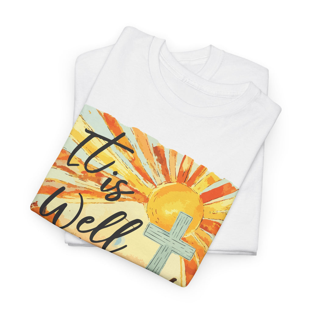 It Is Well With My Soul Pumpkin Sunrise Unisex Cotton T-Shirt