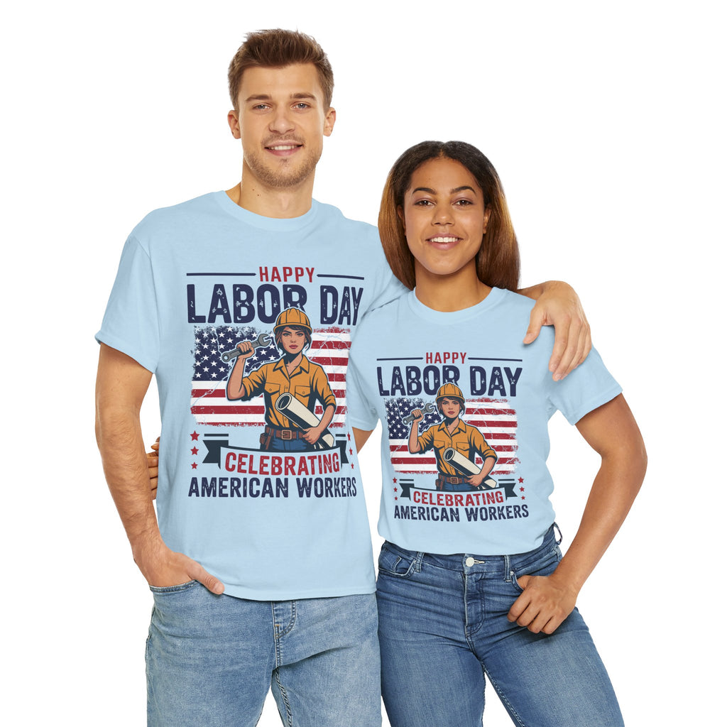 Happy US Labour Day T-Shirt - Unisex Heavy Cotton Tee