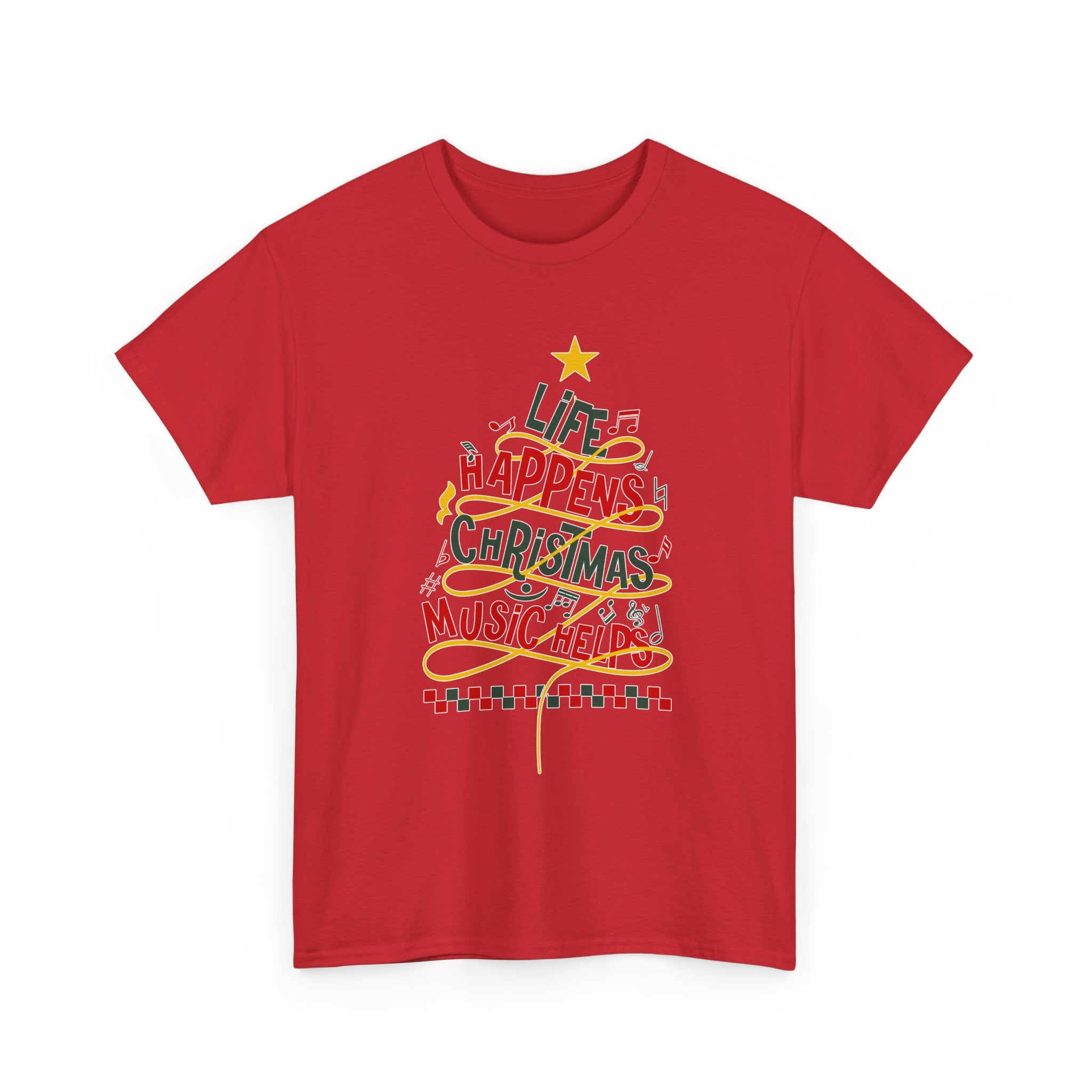 Christmas Music Tree Unisex Cotton Tee