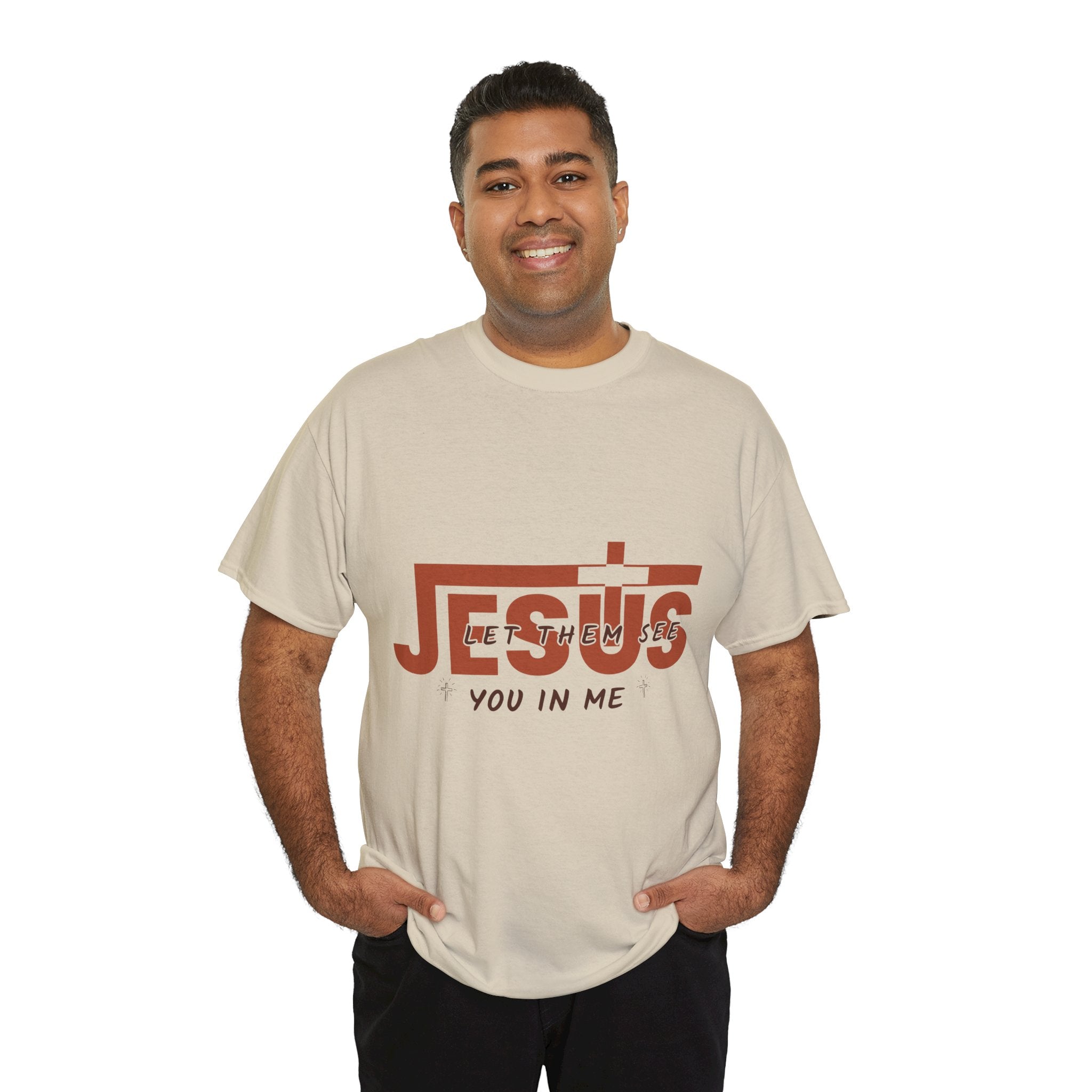 Jesus, Let Them See You in Me T-Shirt — Minimalist Christian Cross Unisex Cotton Tee