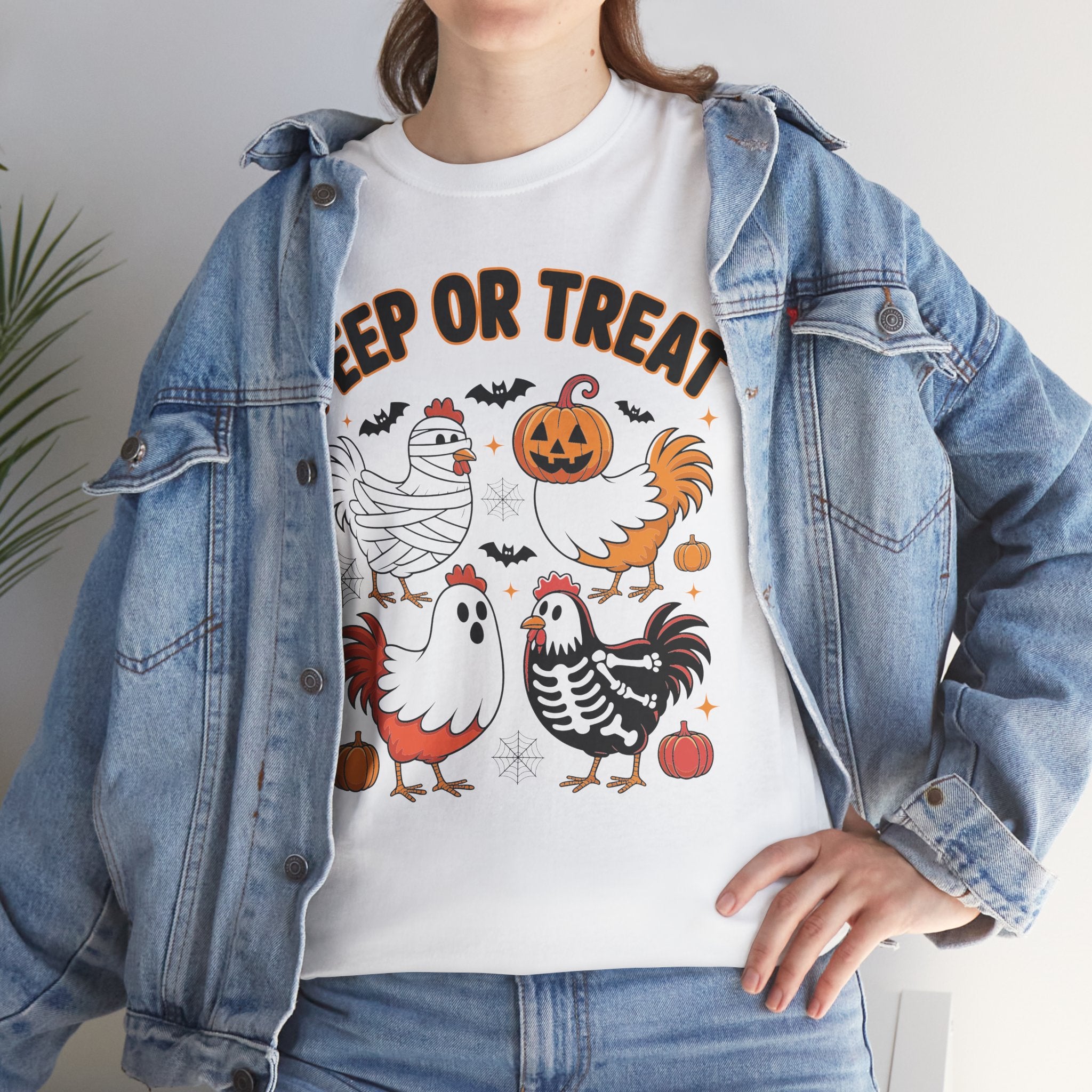 Peep or Treat Halloween Unisex Cotton Tee