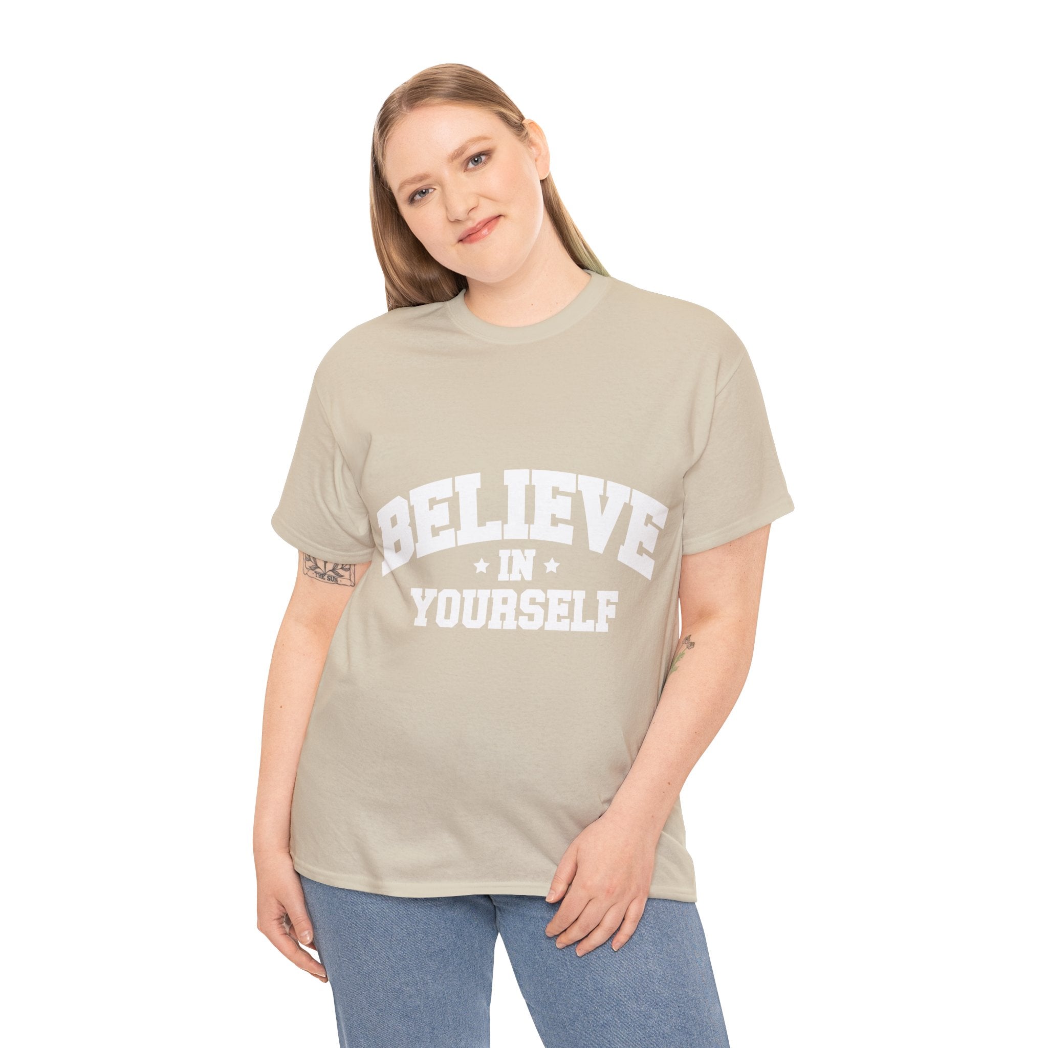 Believe in Yourself Varsity Unisex Cotton Tee